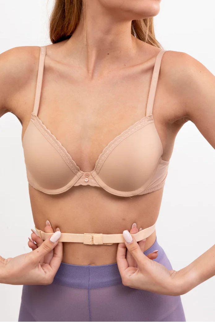 מאריך חזיה גב חשוף - צבע לבן