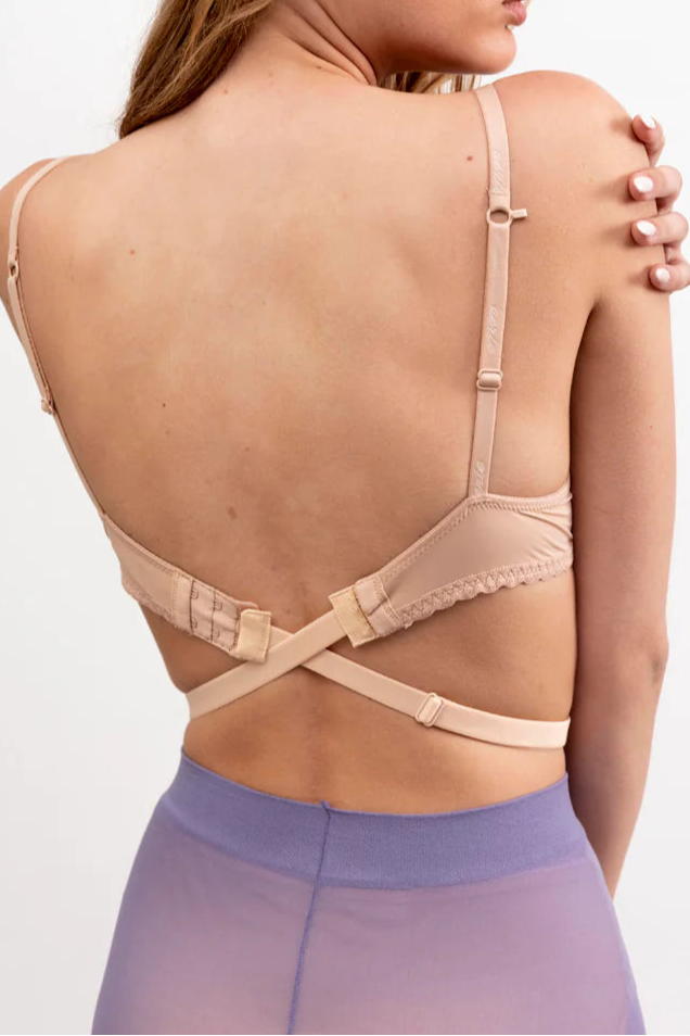 מאריך חזיה גב חשוף - צבע לבן