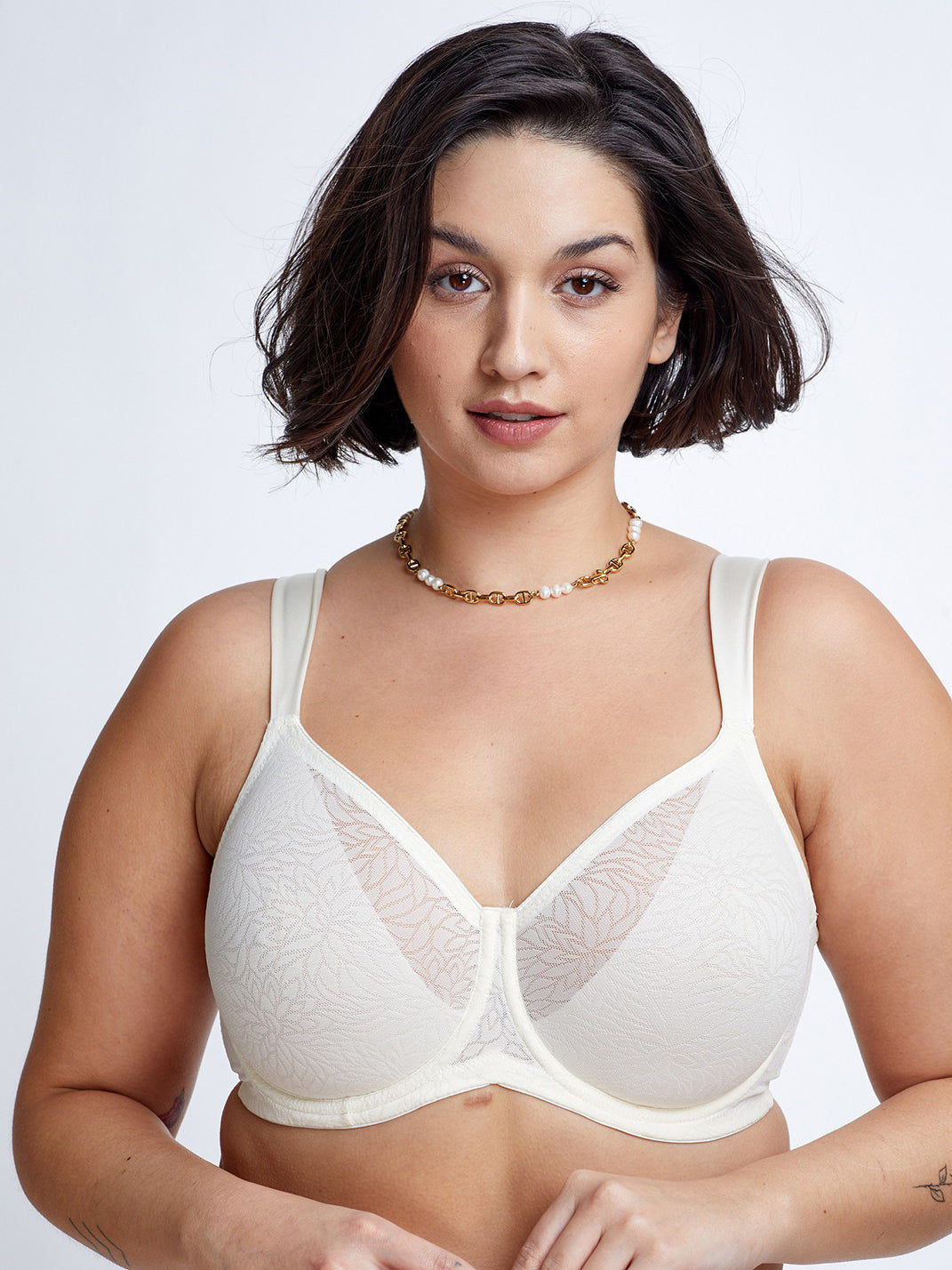 חזיית מינימייזר למידות גדולות REDUCTION - אייבורי