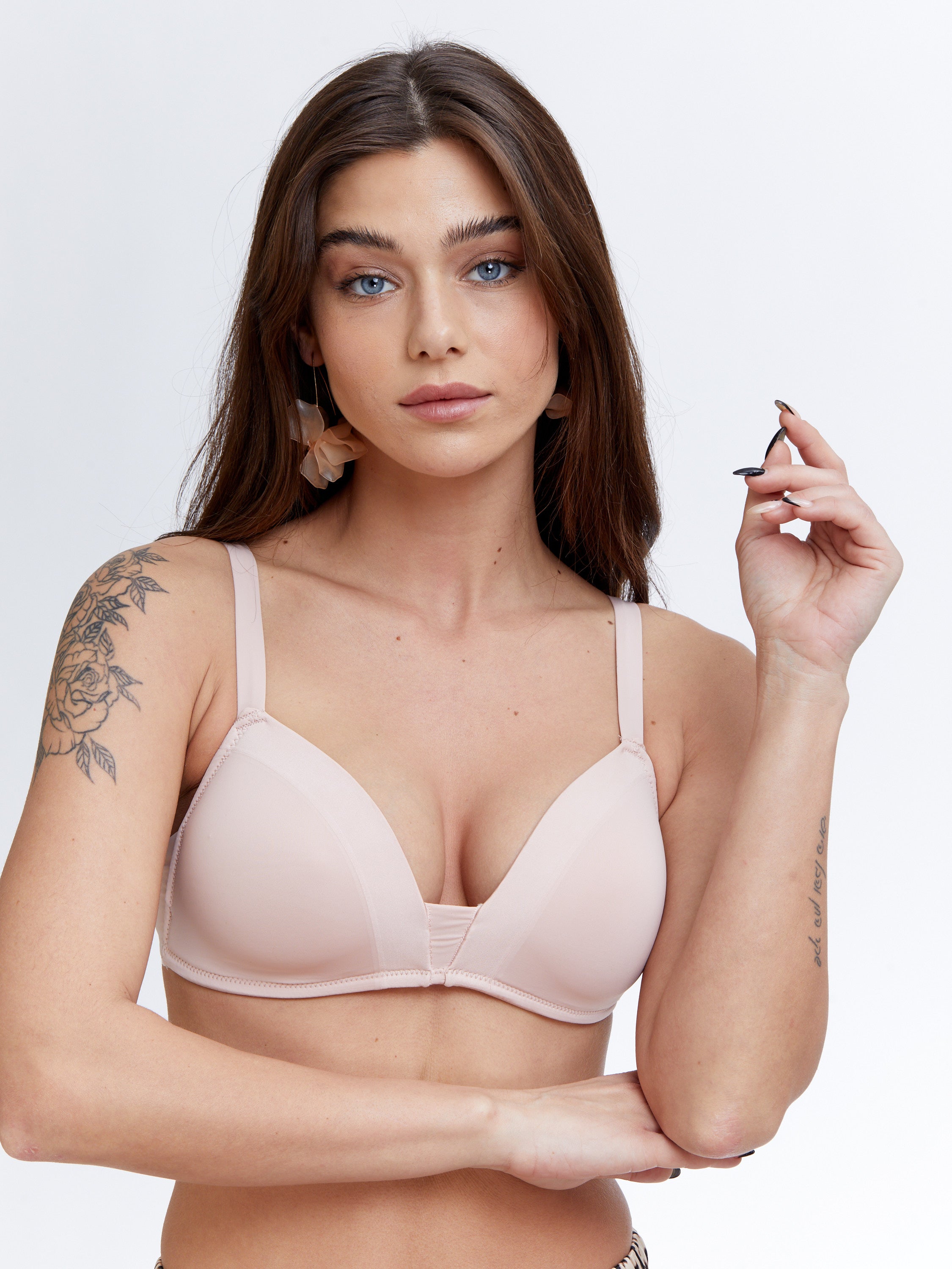 SHIRIN PADDED WIRELESS ורוד פודרה- חזייה בריפוד קל ללא ברזל