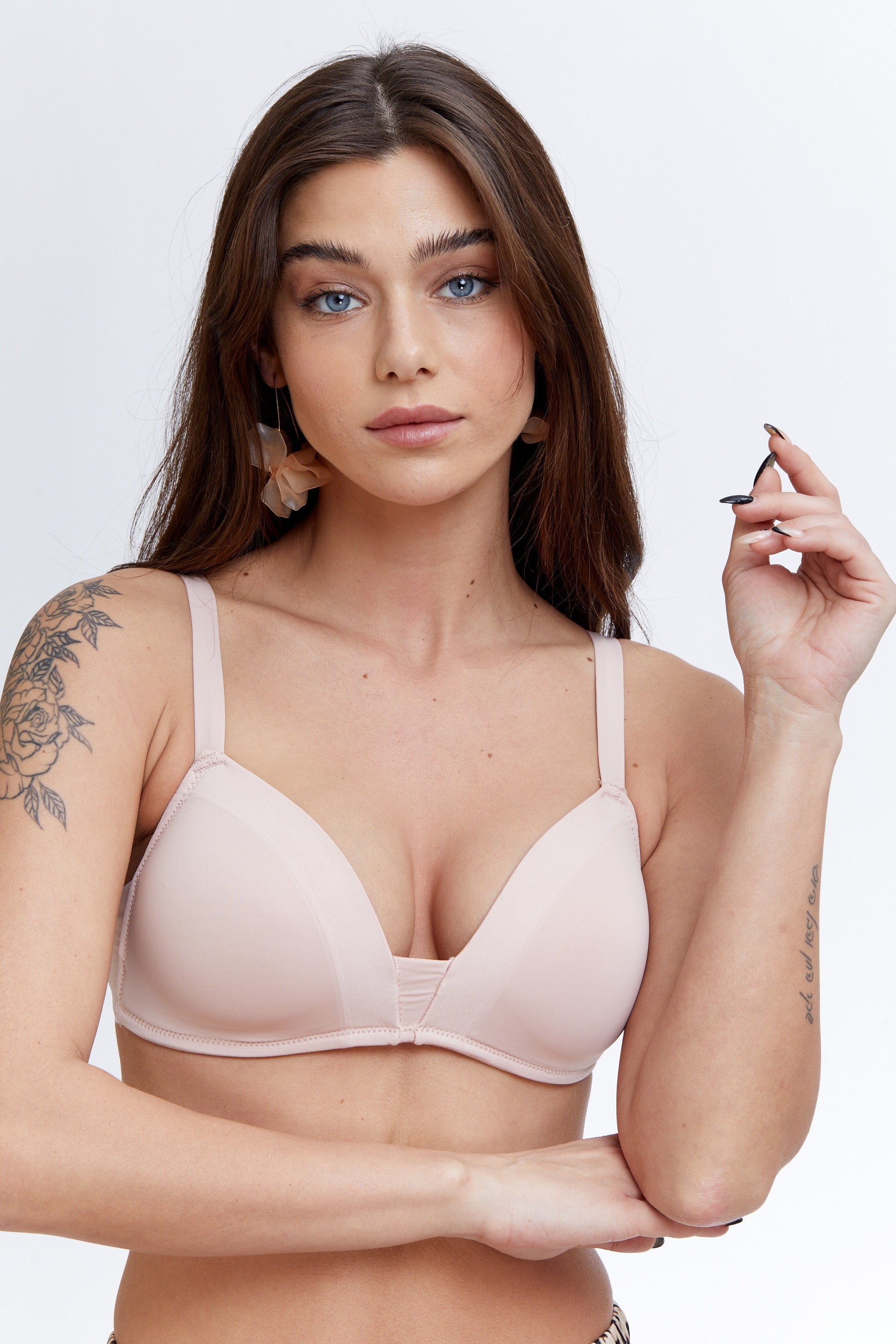 SHIRIN PADDED WIRELESS ורוד פודרה- חזייה בריפוד קל ללא ברזל