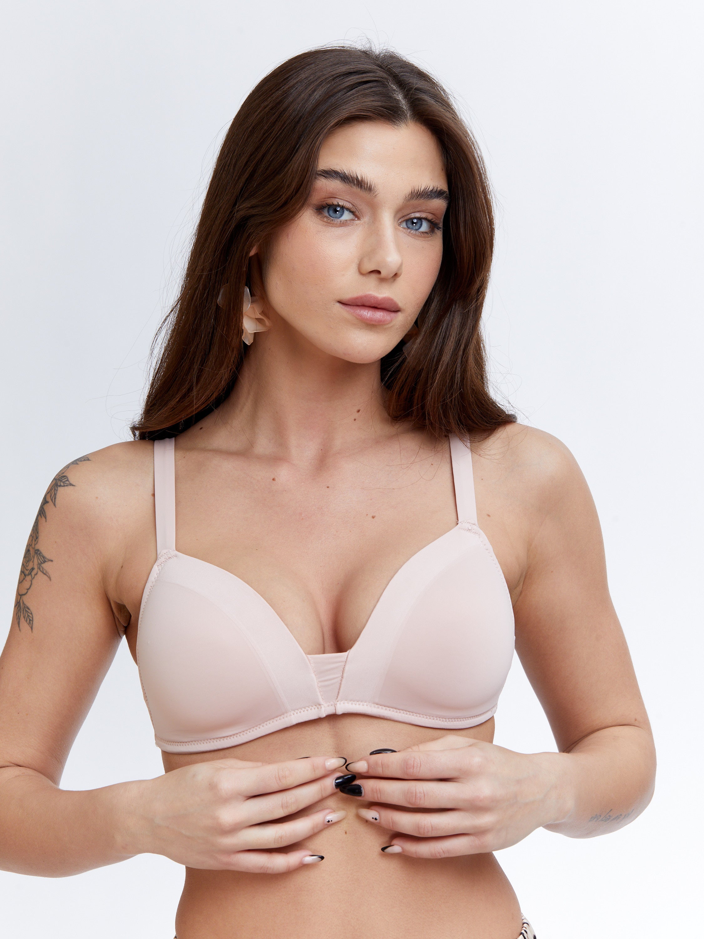 SHIRIN PADDED WIRELESS ורוד פודרה- חזייה בריפוד קל ללא ברזל