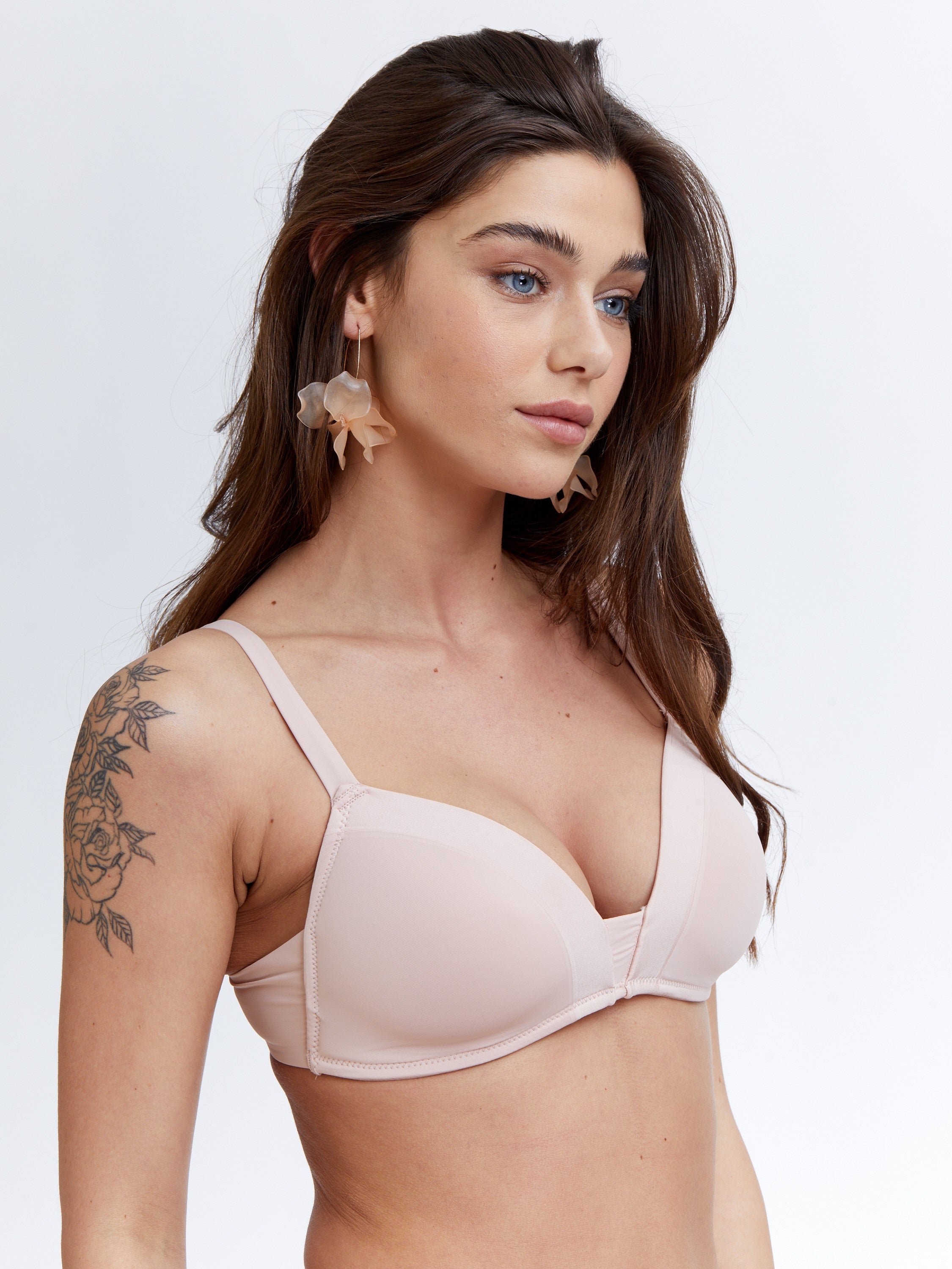 SHIRIN PADDED WIRELESS ורוד פודרה- חזייה בריפוד קל ללא ברזל