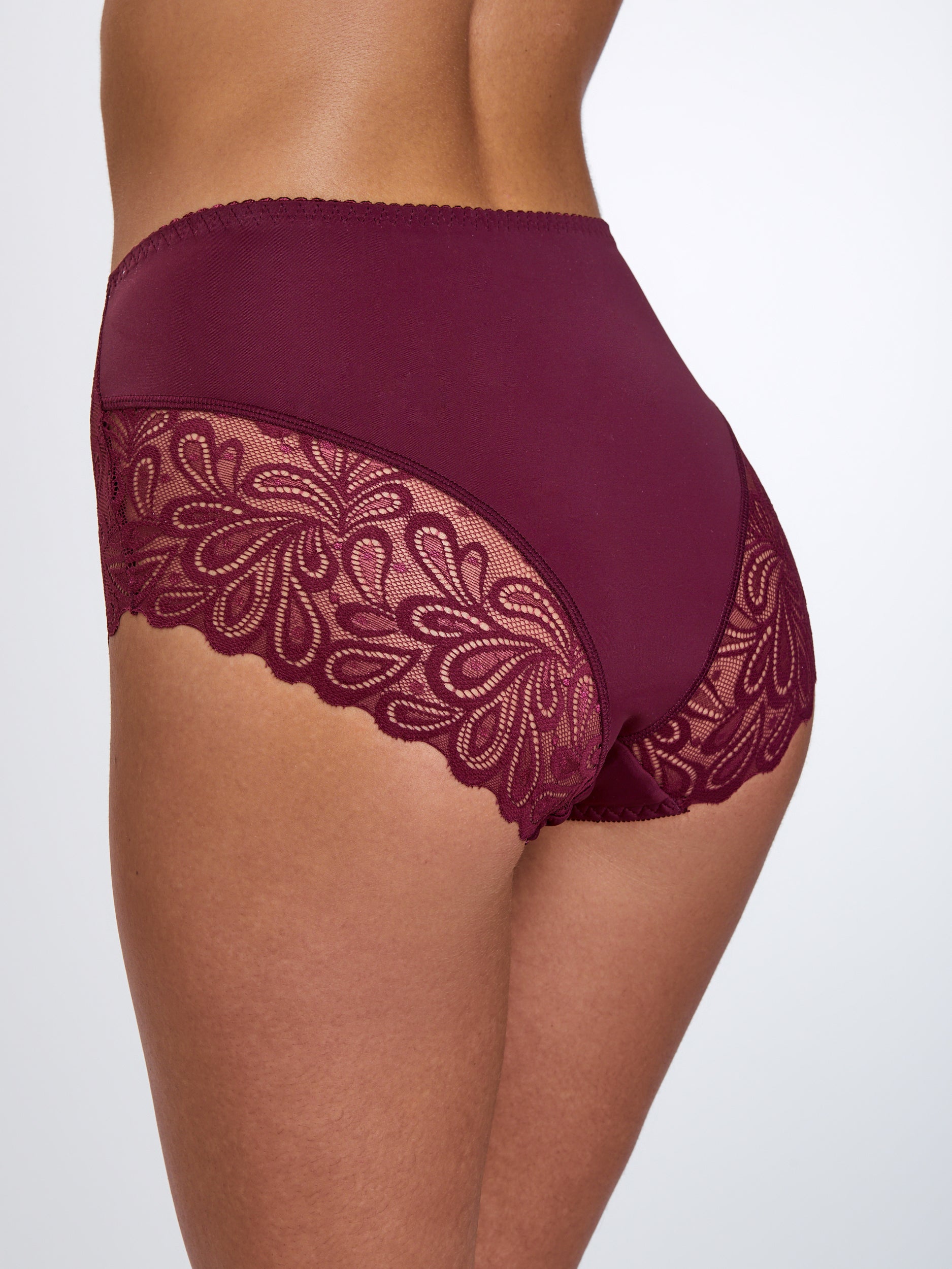 LACE MAXI תחתון שלם - בורדו