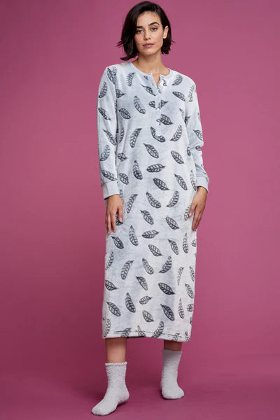 כותונת פלאפי עלים - אפור