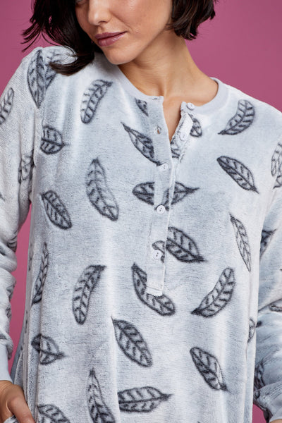 כותונת פלאפי עלים - אפור