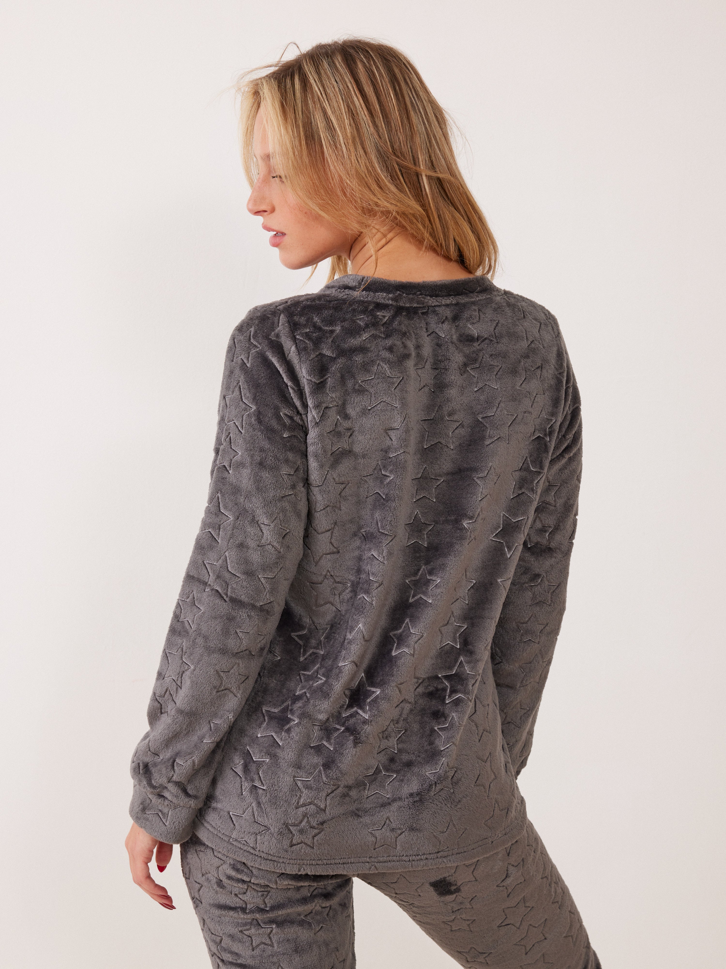 פיג`מה כוכבים פלאפי - אפור