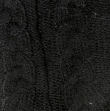 זוג גרבי צמר עם פרווה - שחור