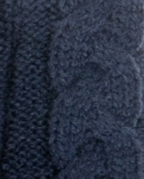 זוג גרבי צמר עם פרווה - כחול כהה