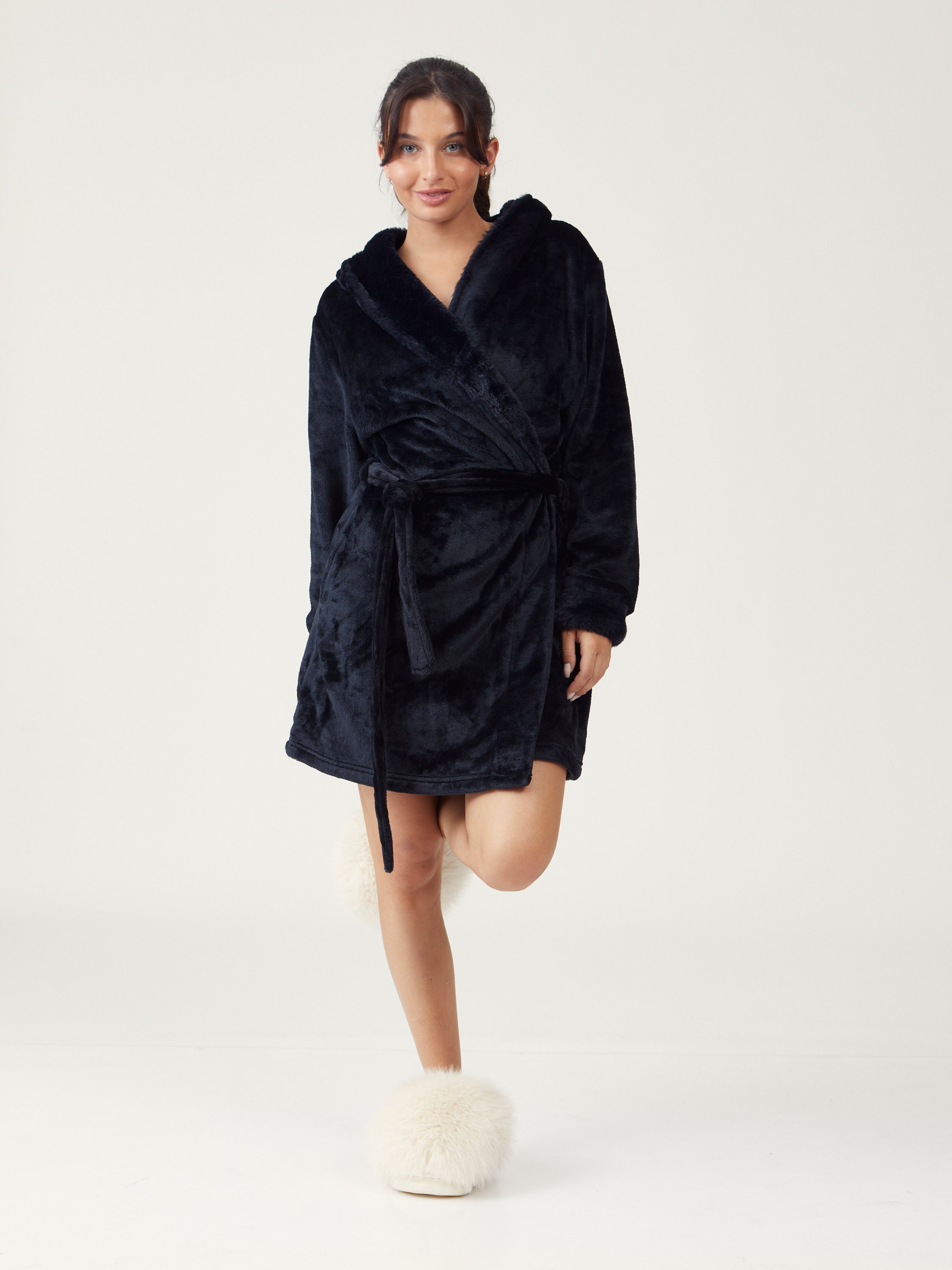 חלוק פלאפי - שחור