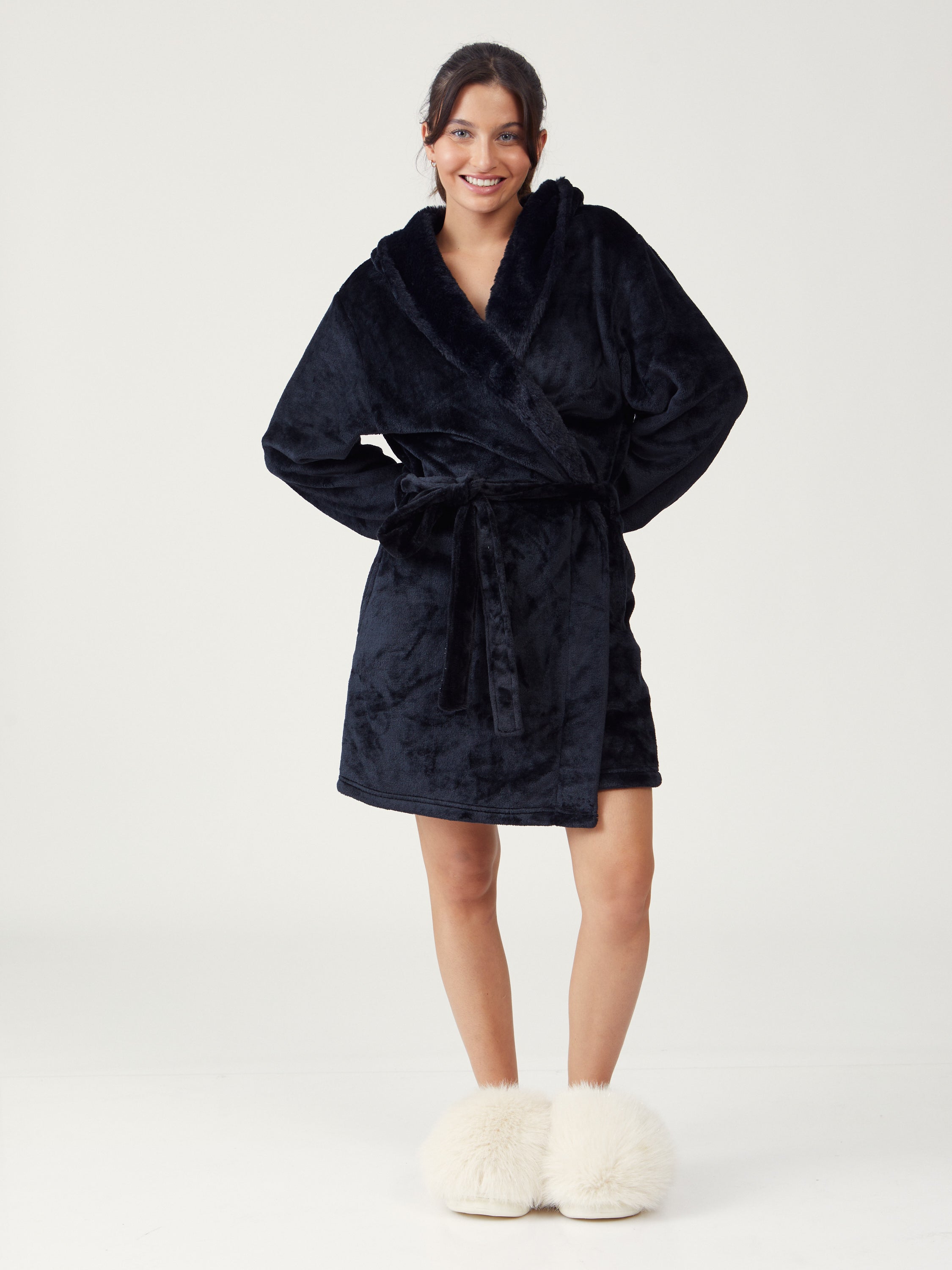 חלוק פלאפי - שחור