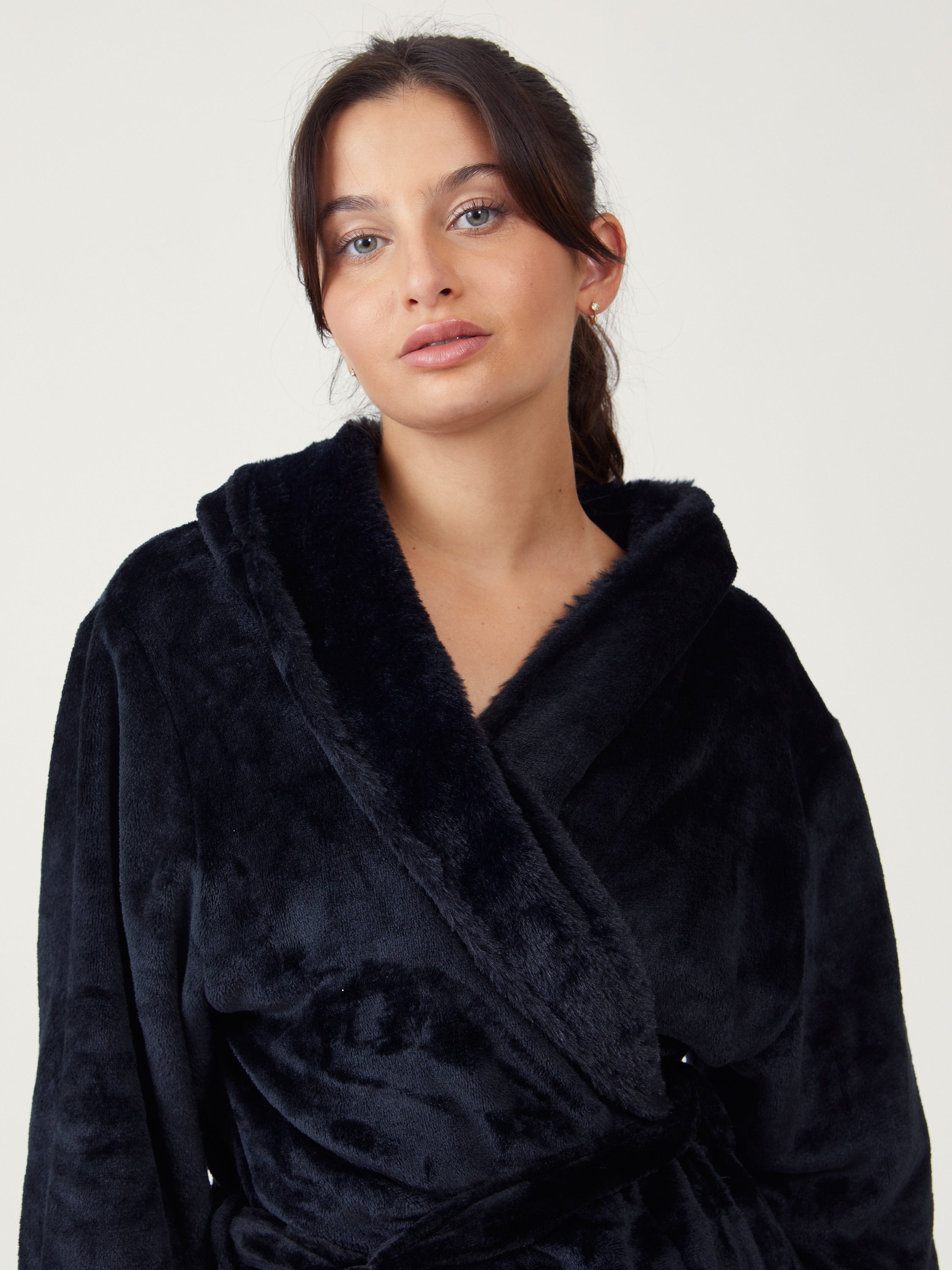 חלוק פלאפי - שחור