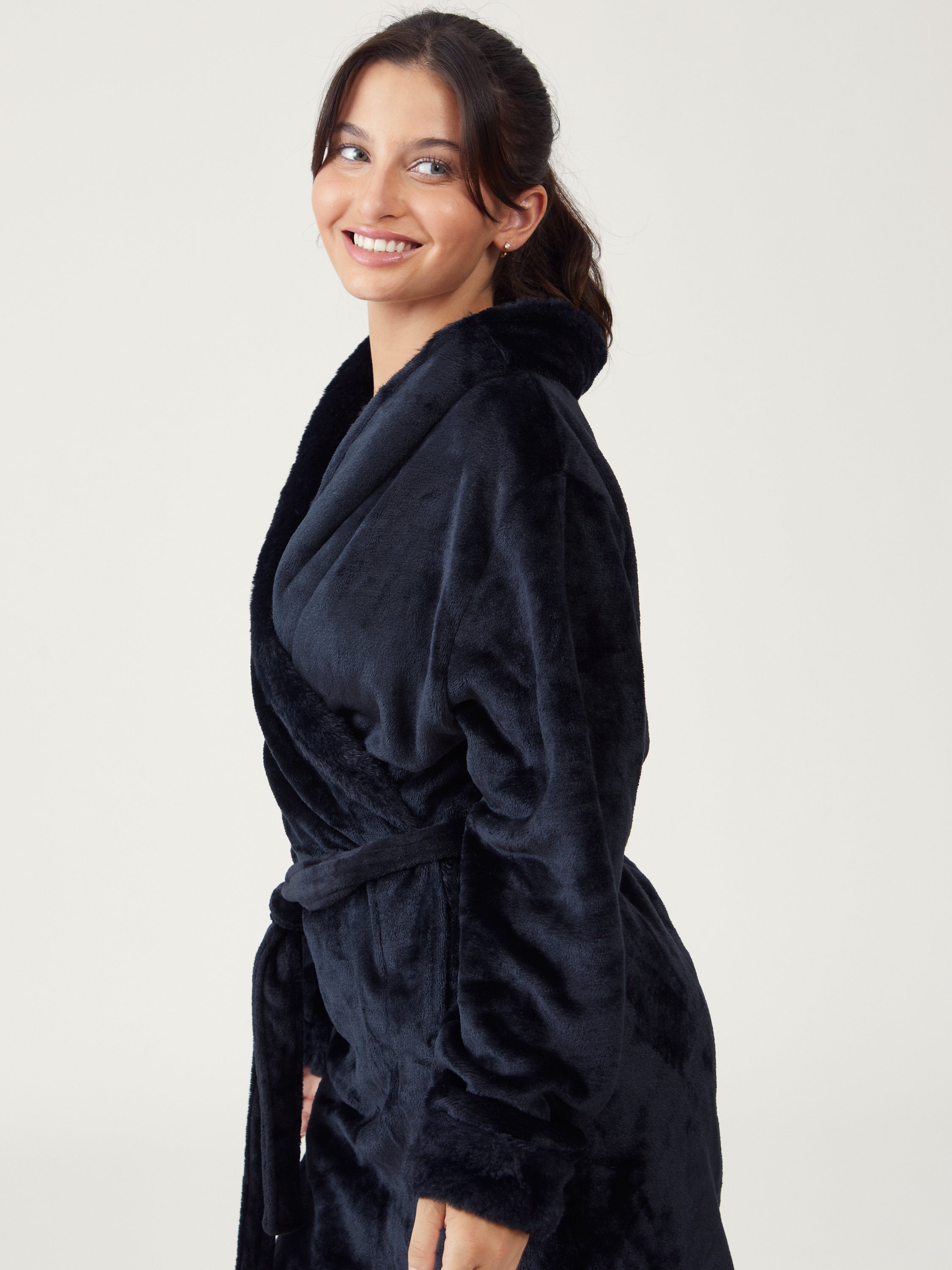 חלוק פלאפי - שחור