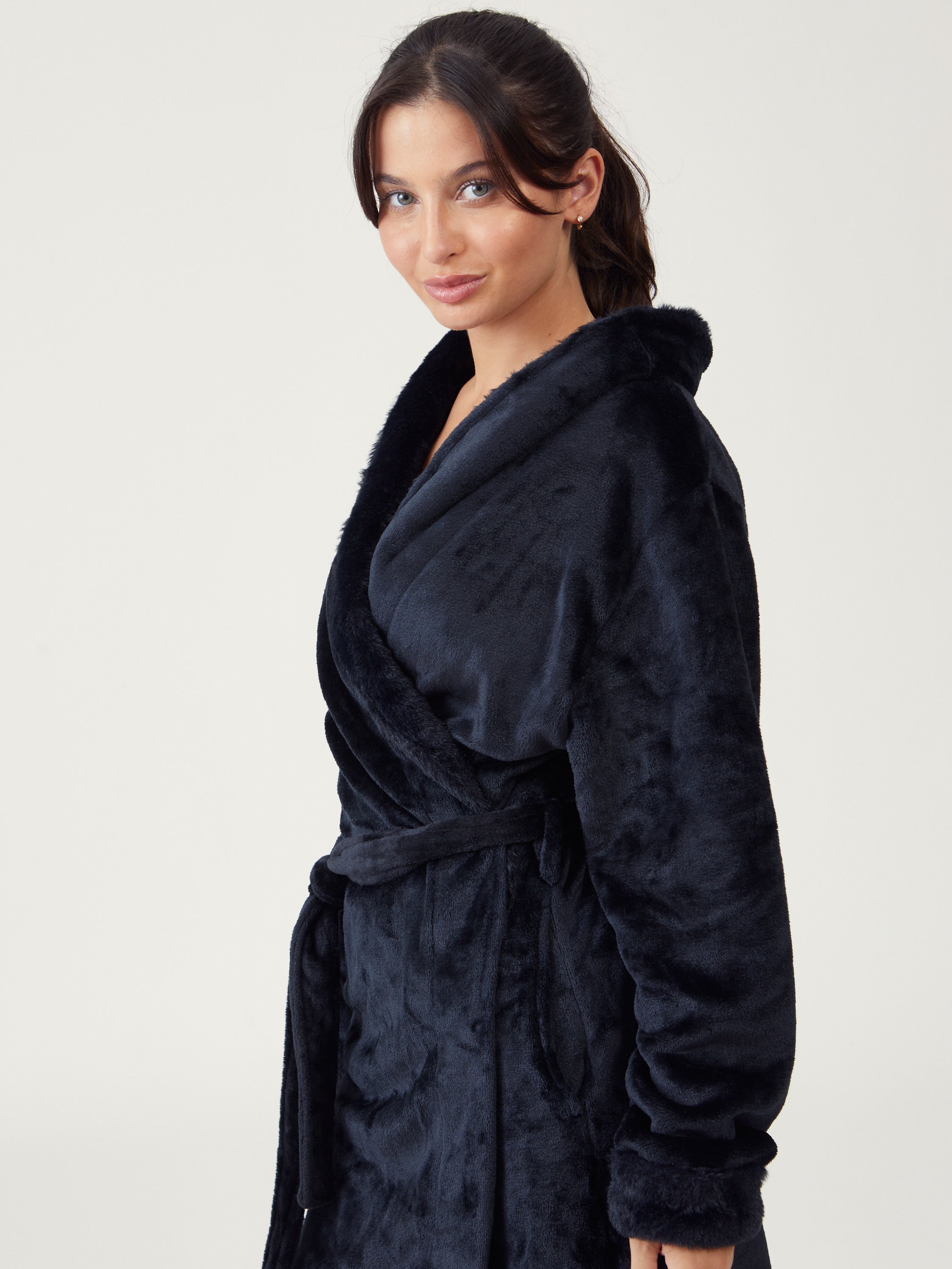 חלוק פלאפי - שחור