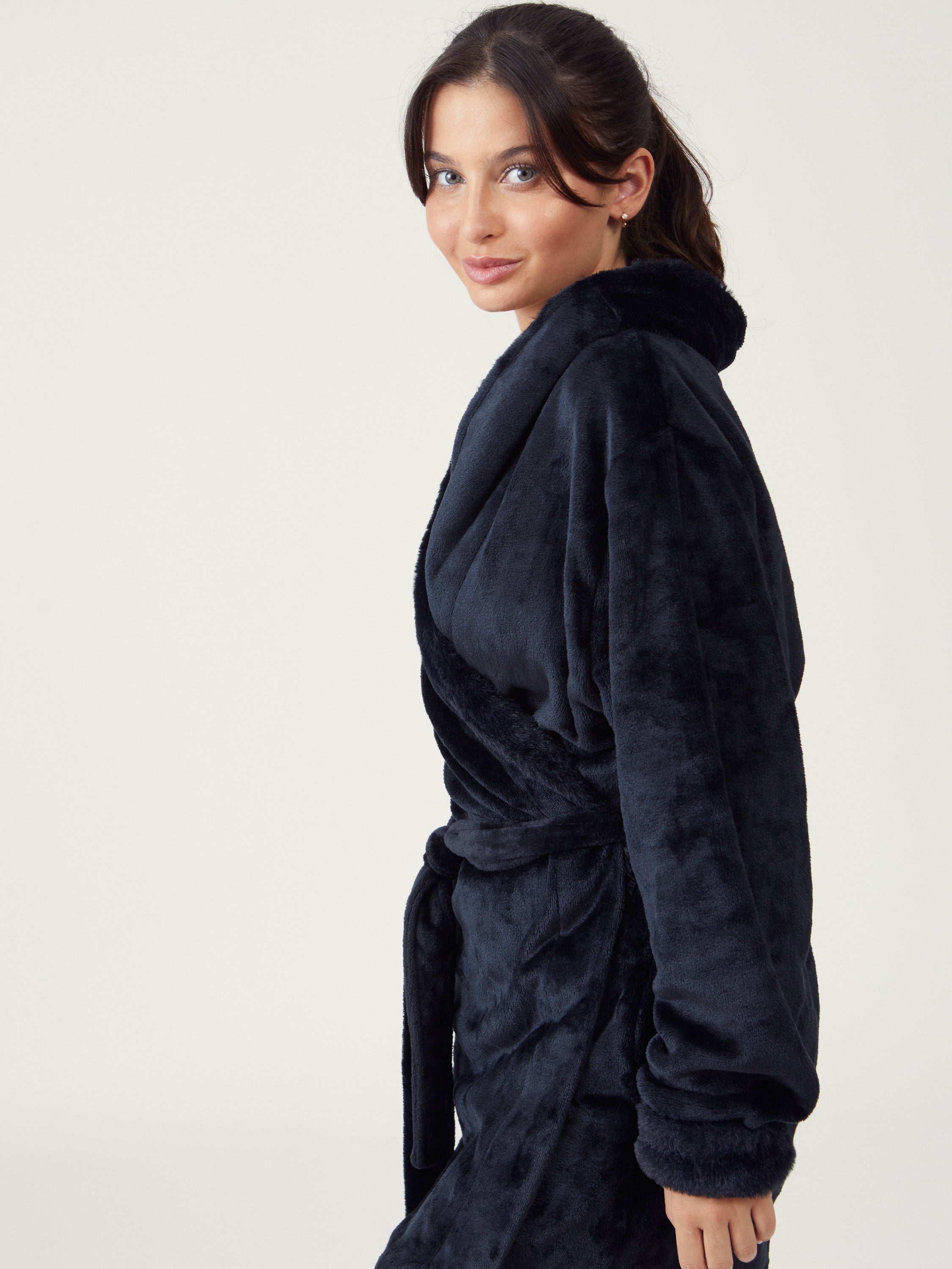 חלוק פלאפי - שחור