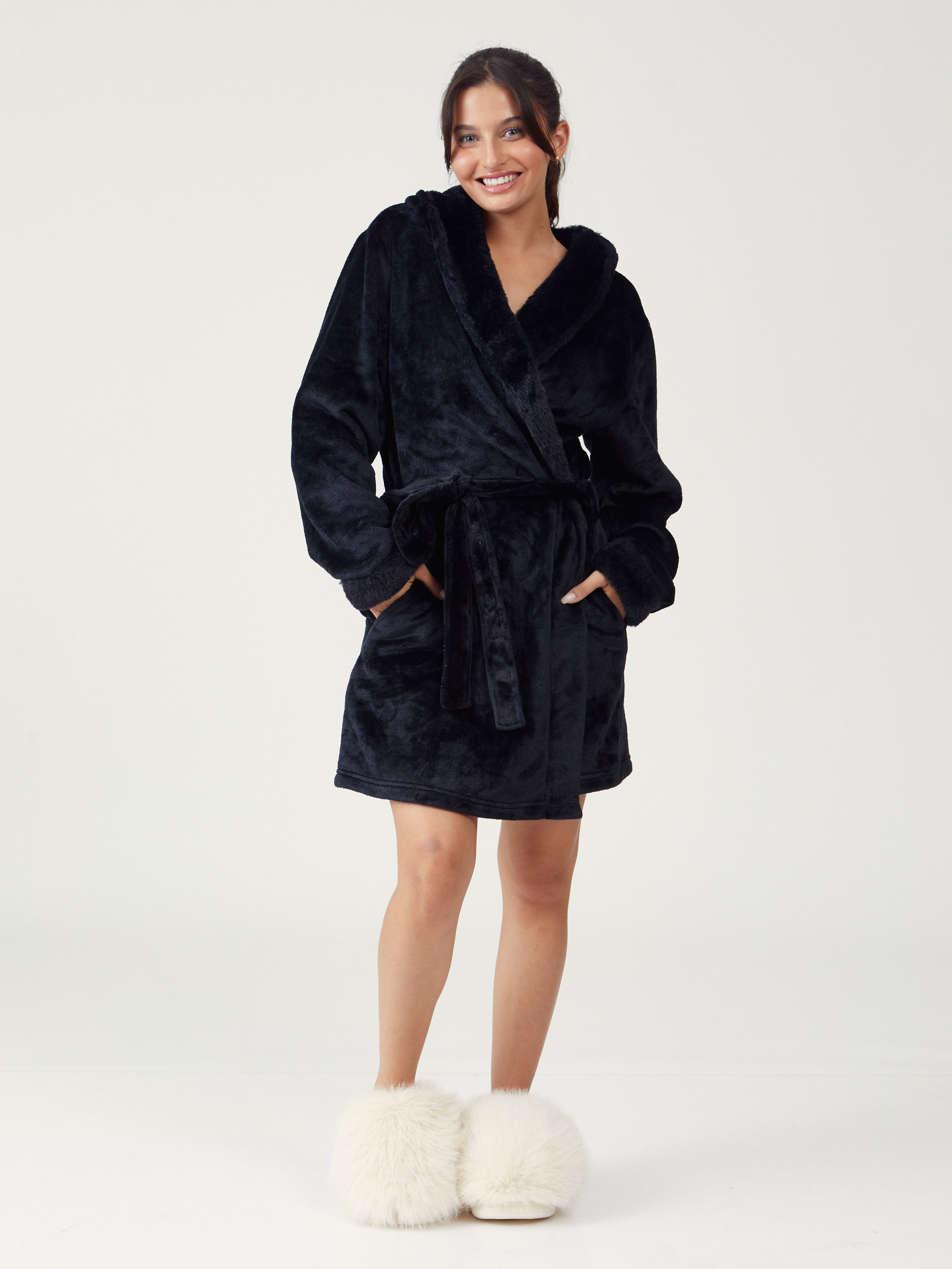 חלוק פלאפי - שחור