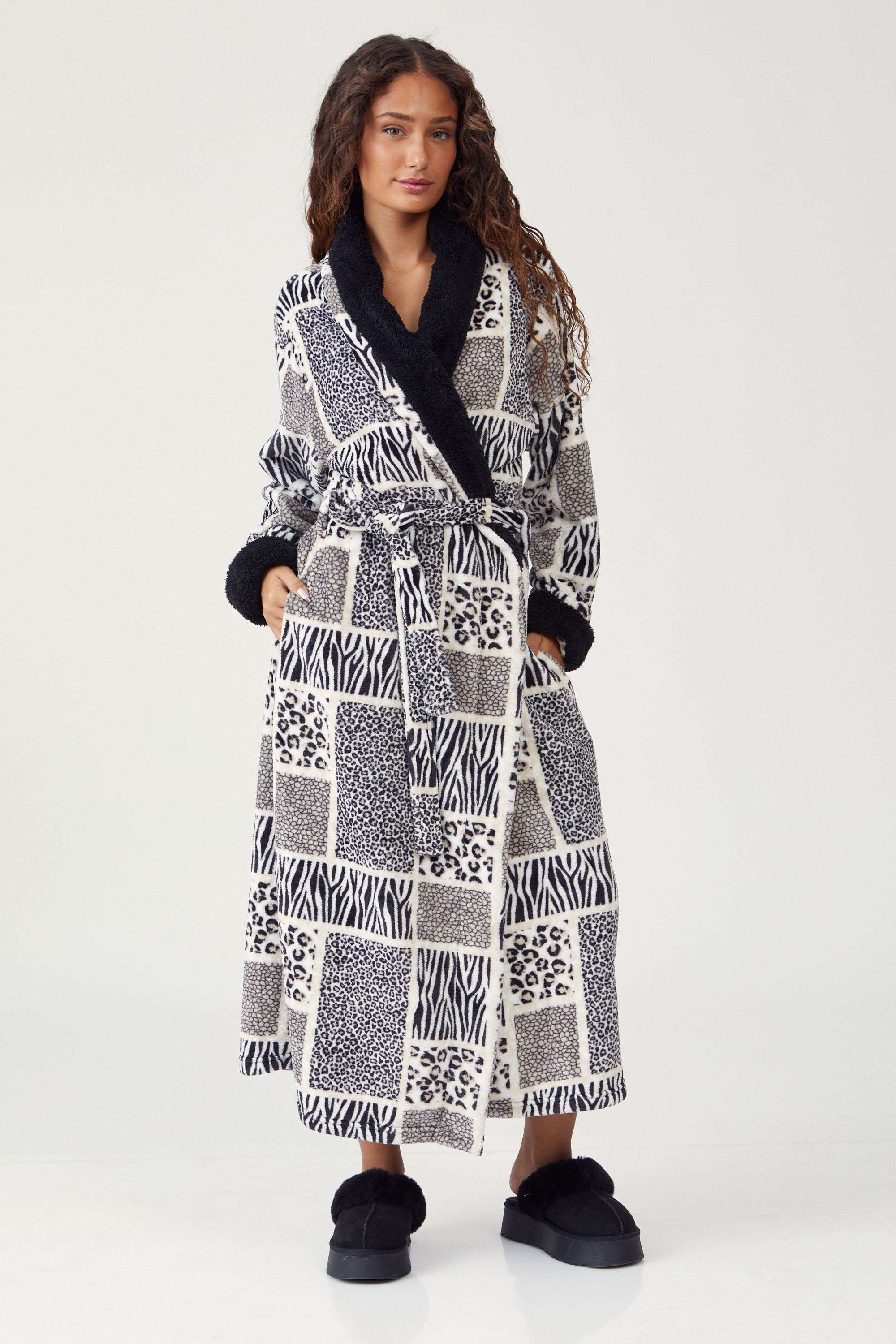 חלוק פלאפי ארוך - אפור