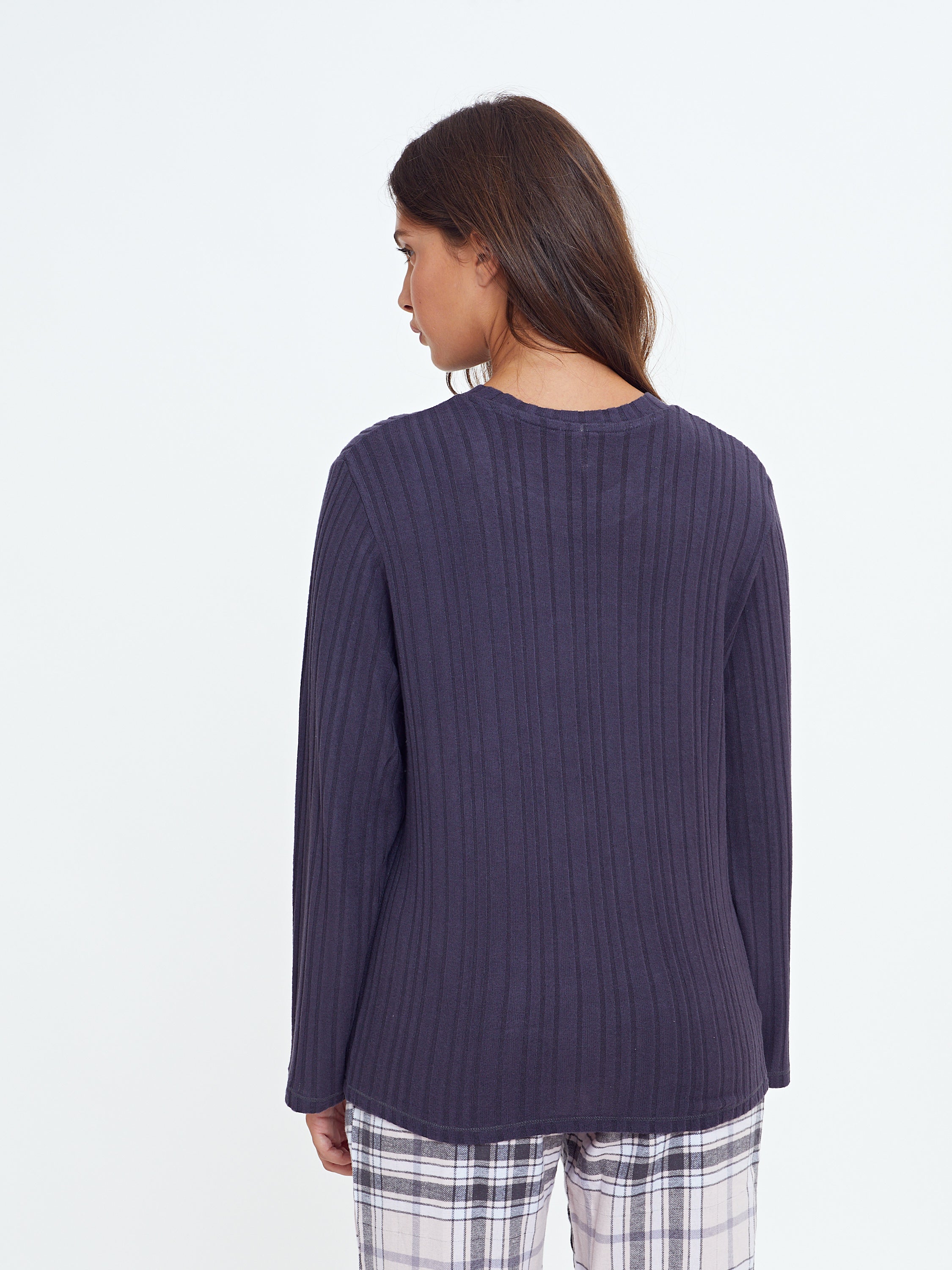 פיג'מה ריב ויסקוזה מכנס משבצות