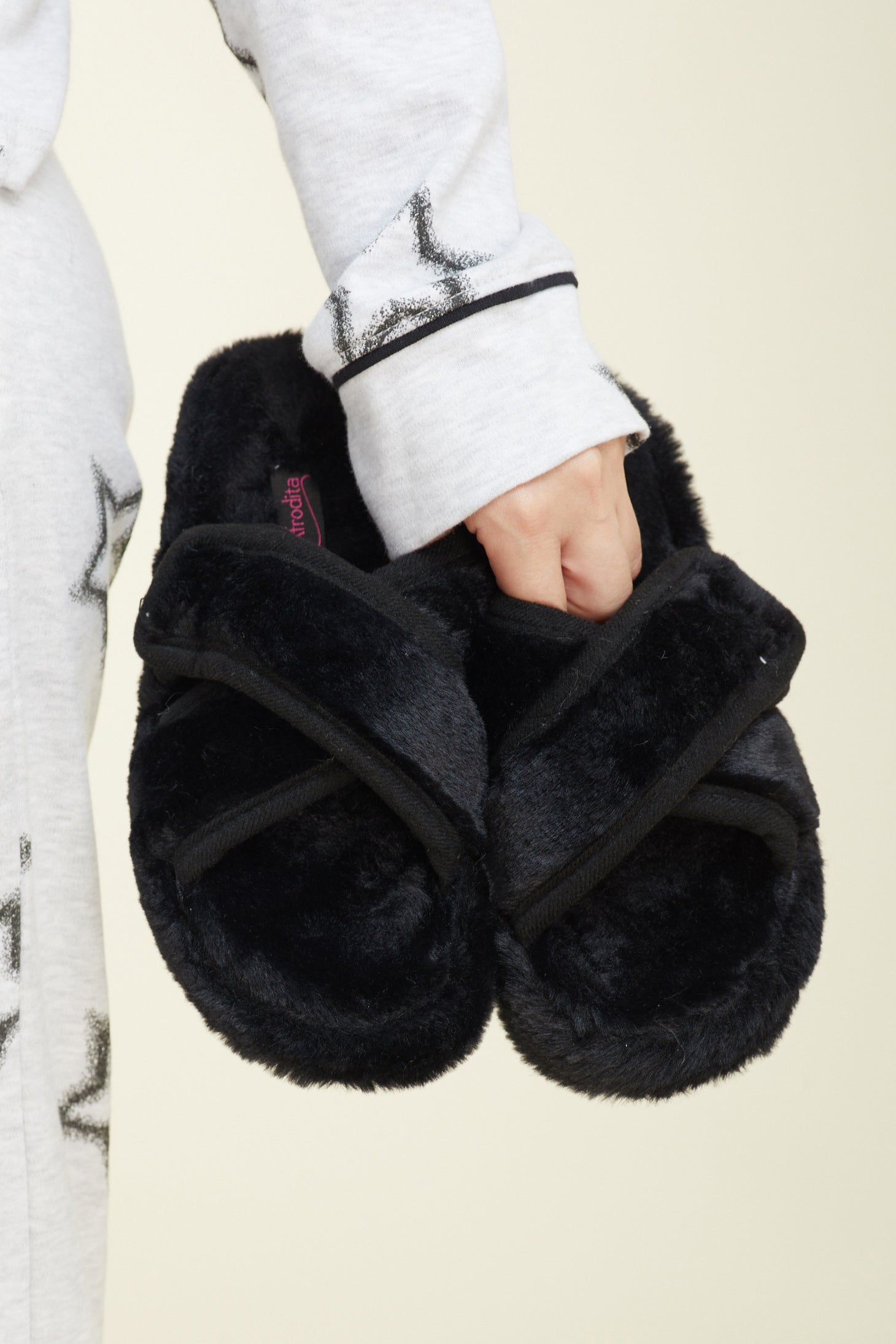 נעלי בית חורף - שחור