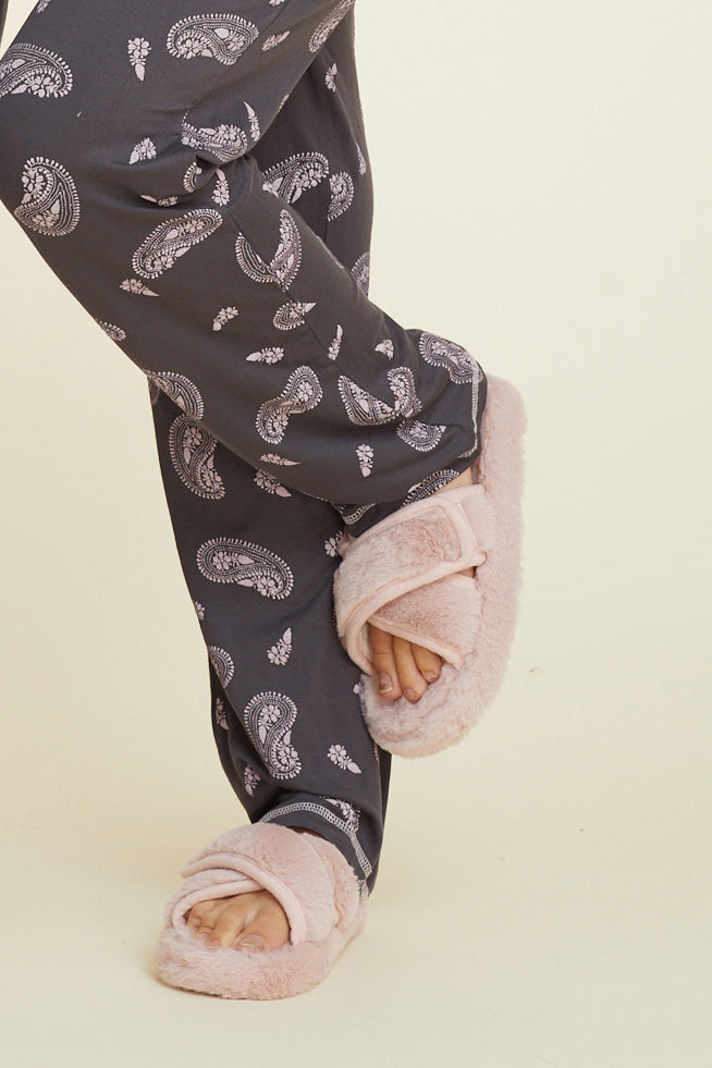 נעלי בית חורף - ורוד