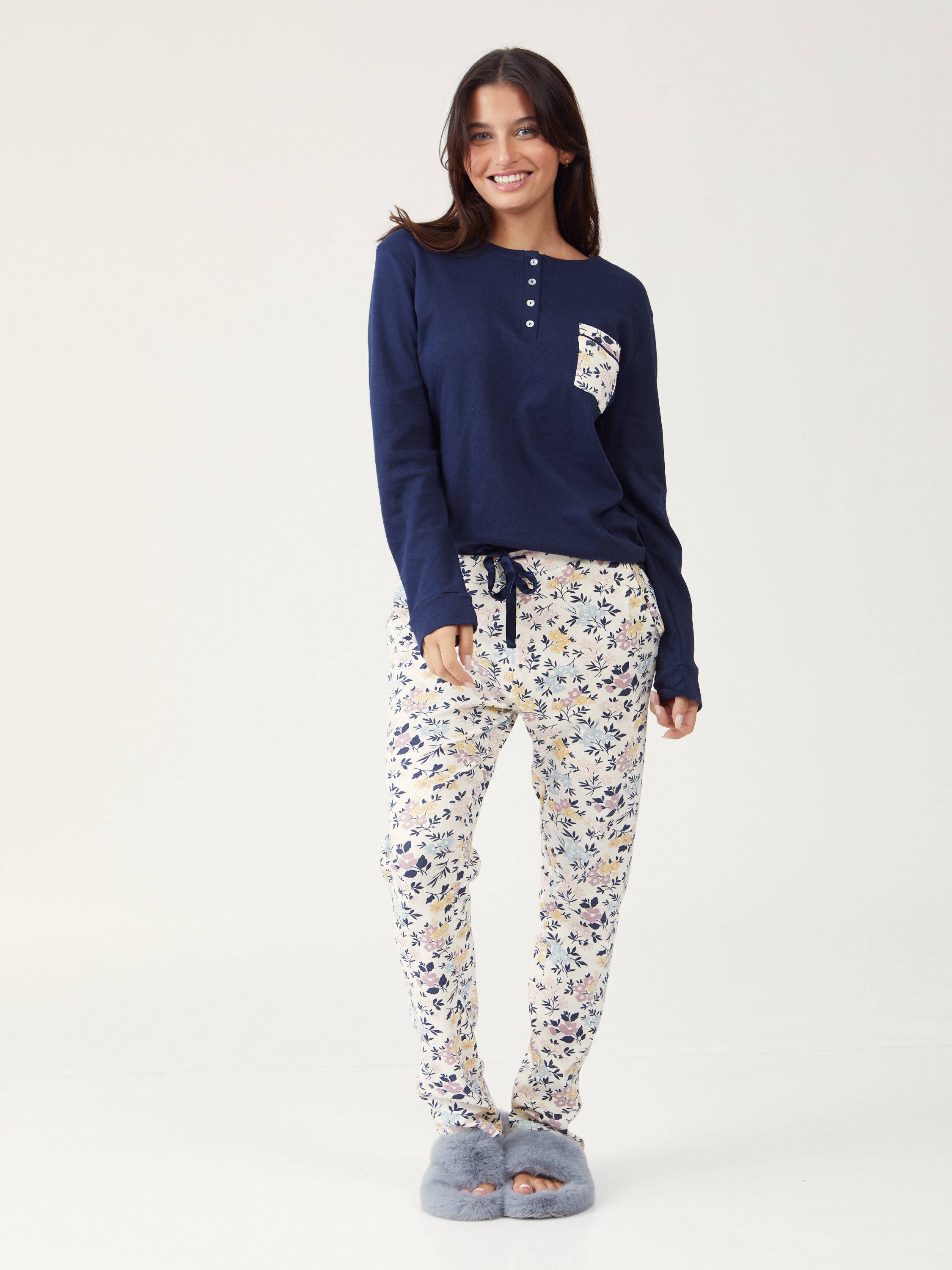 פיג'מת אינטרלוק 100% כותנה