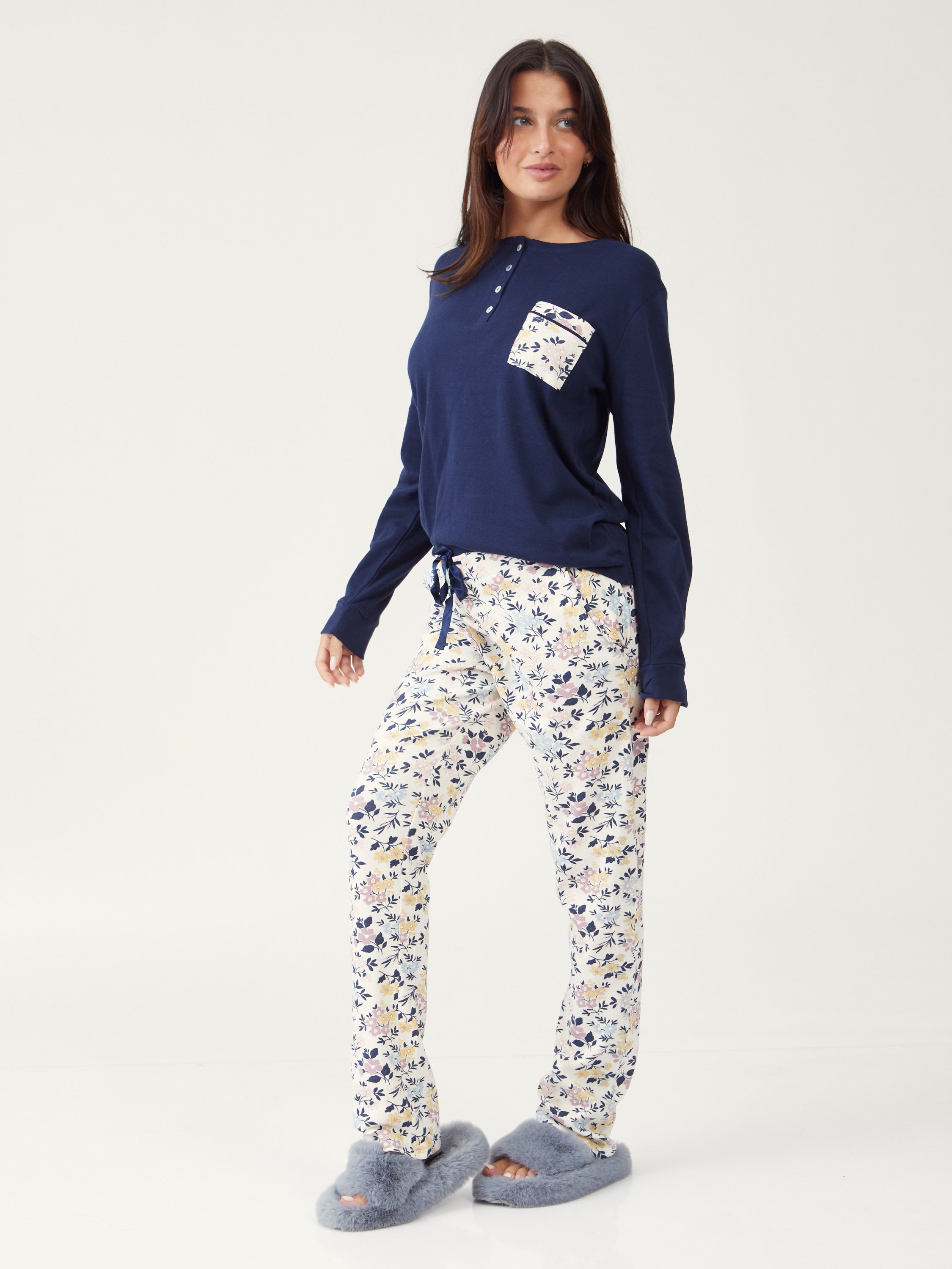 פיג'מת אינטרלוק 100% כותנה