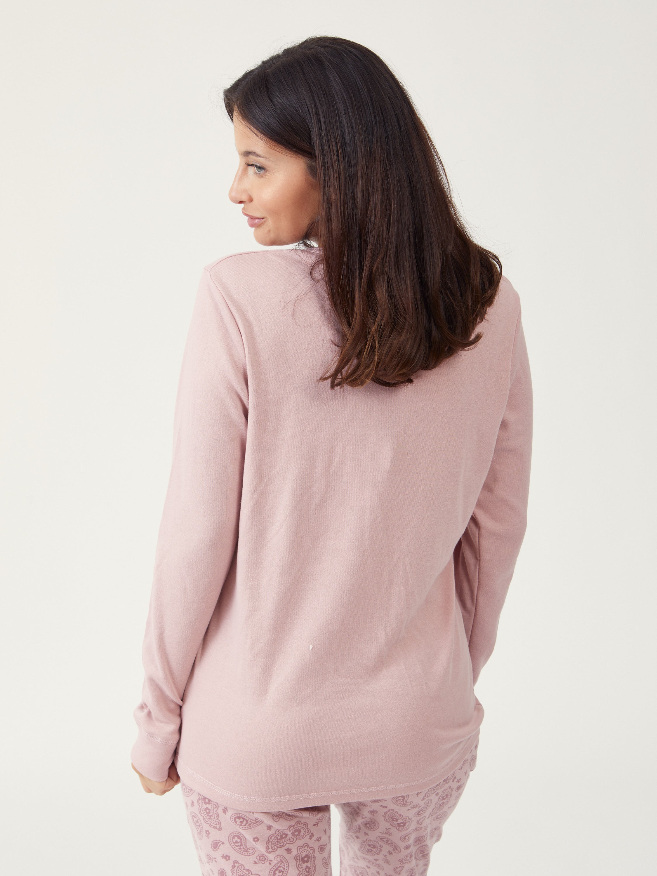 סט פיג'מת כיתוב - ורוד