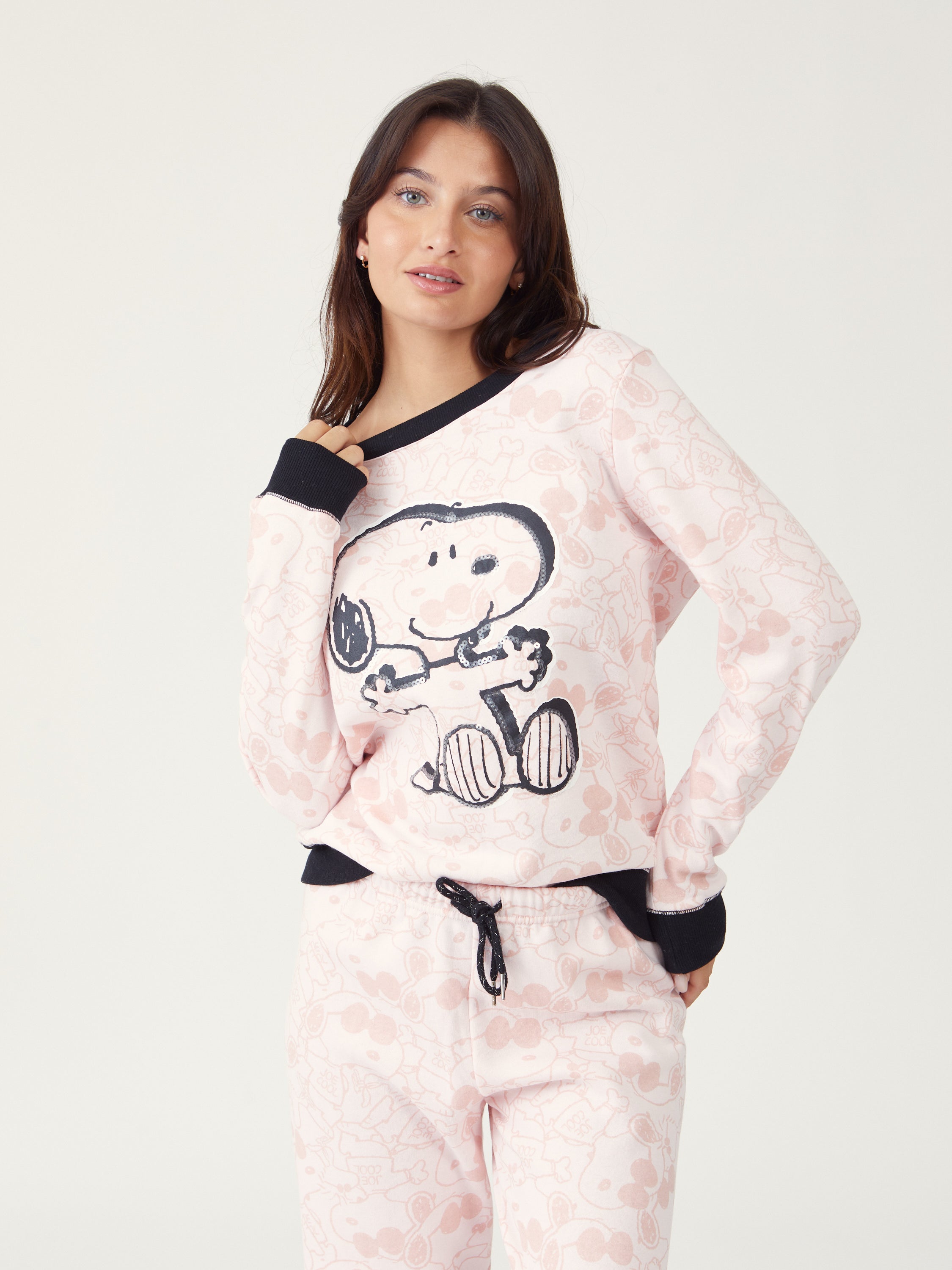 פיג'מת פוטר סנופי - ורוד מעושן