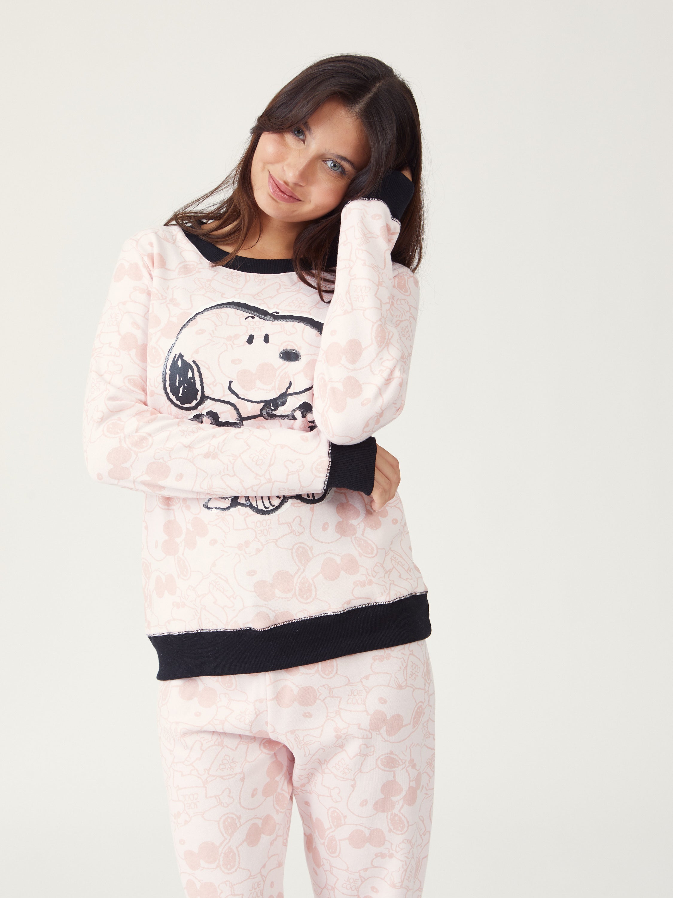 פיג'מת פוטר סנופי - ורוד מעושן