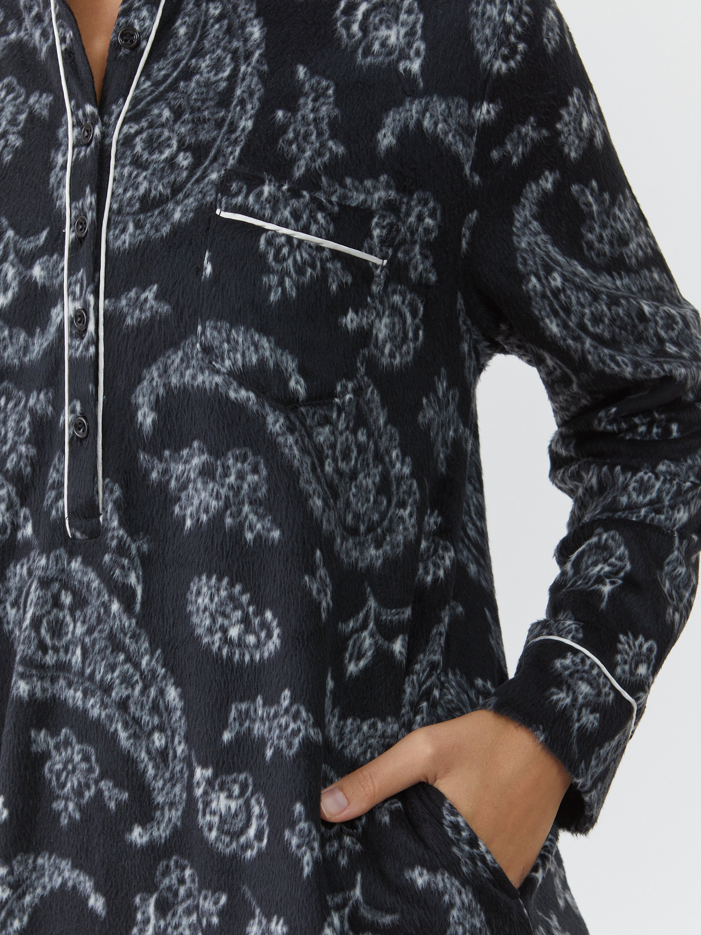 כותונת פייזלי מינק שחור