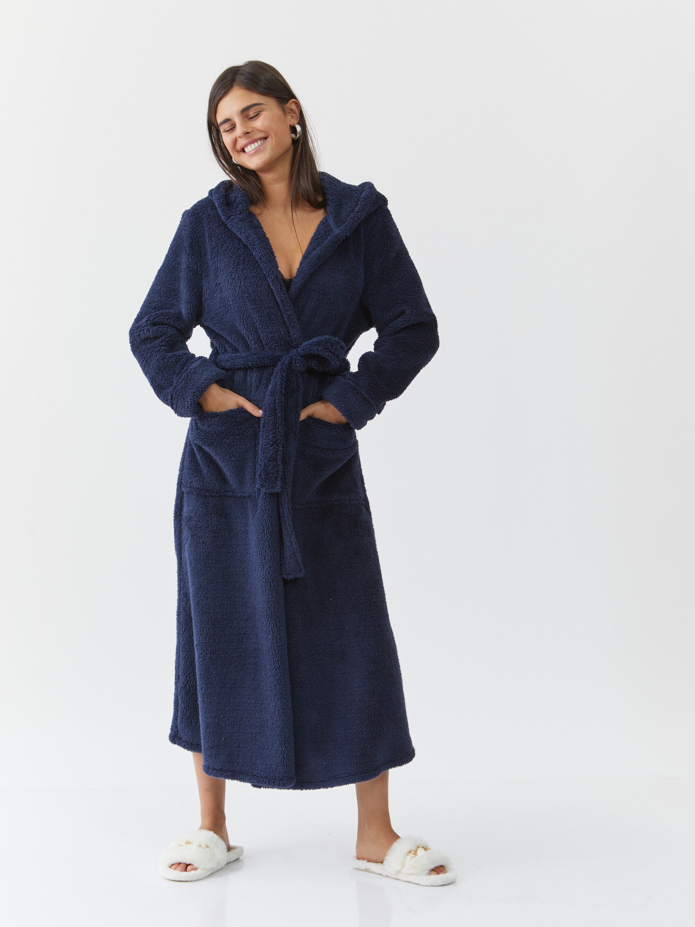 חלוק פלאפי - כחול