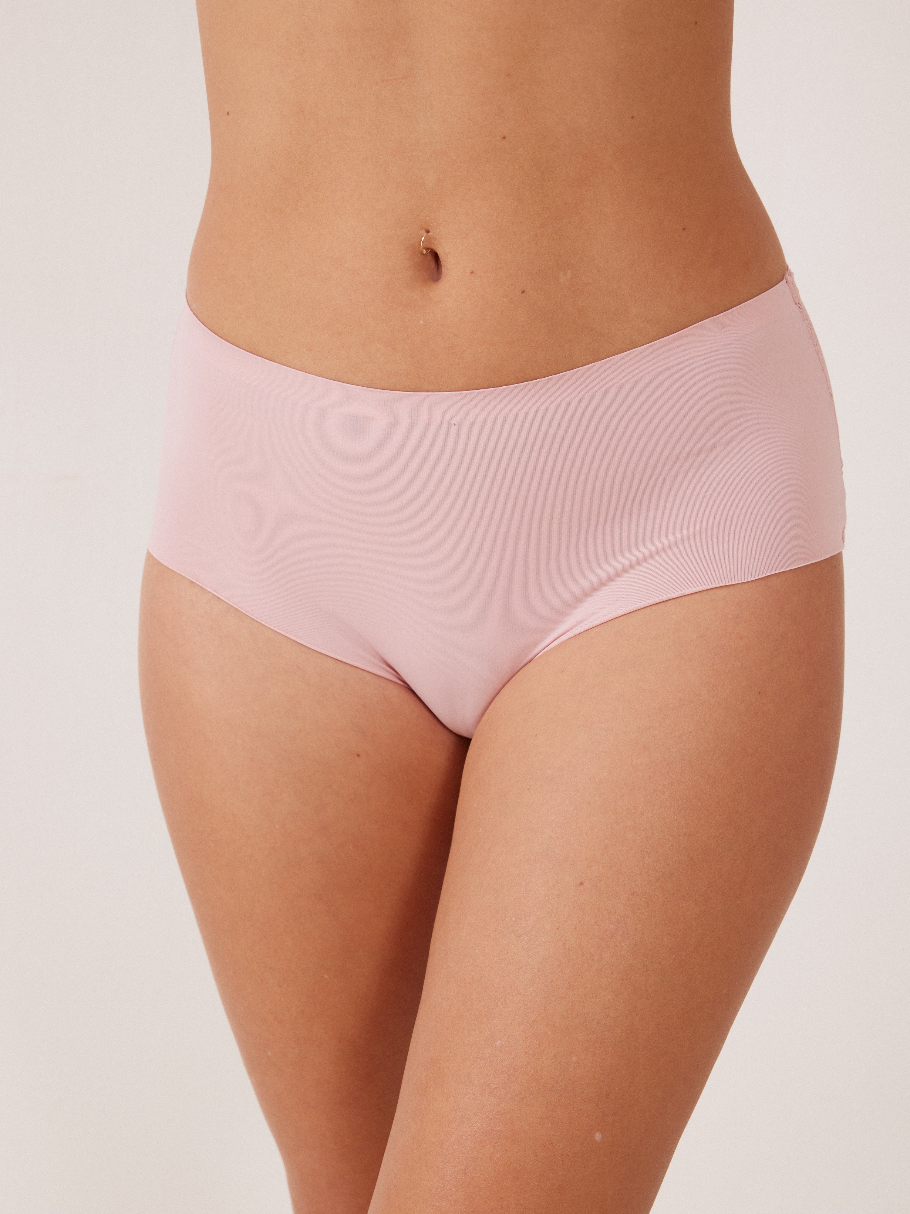 מקסי ריב ותחרה ROSE - ורוד