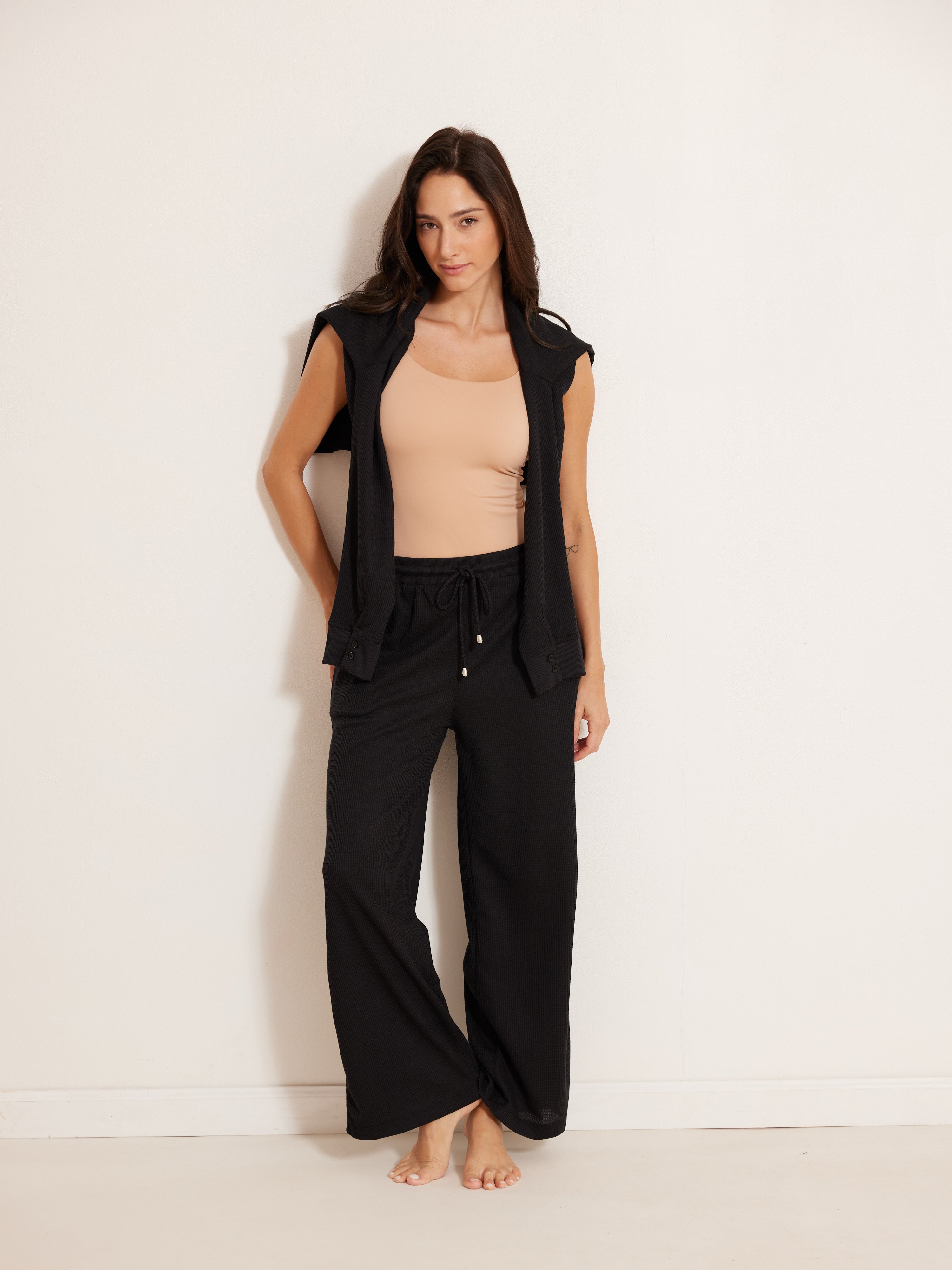 בגד גוף מחטב כתפיות דקות SILK TOUCH - בז