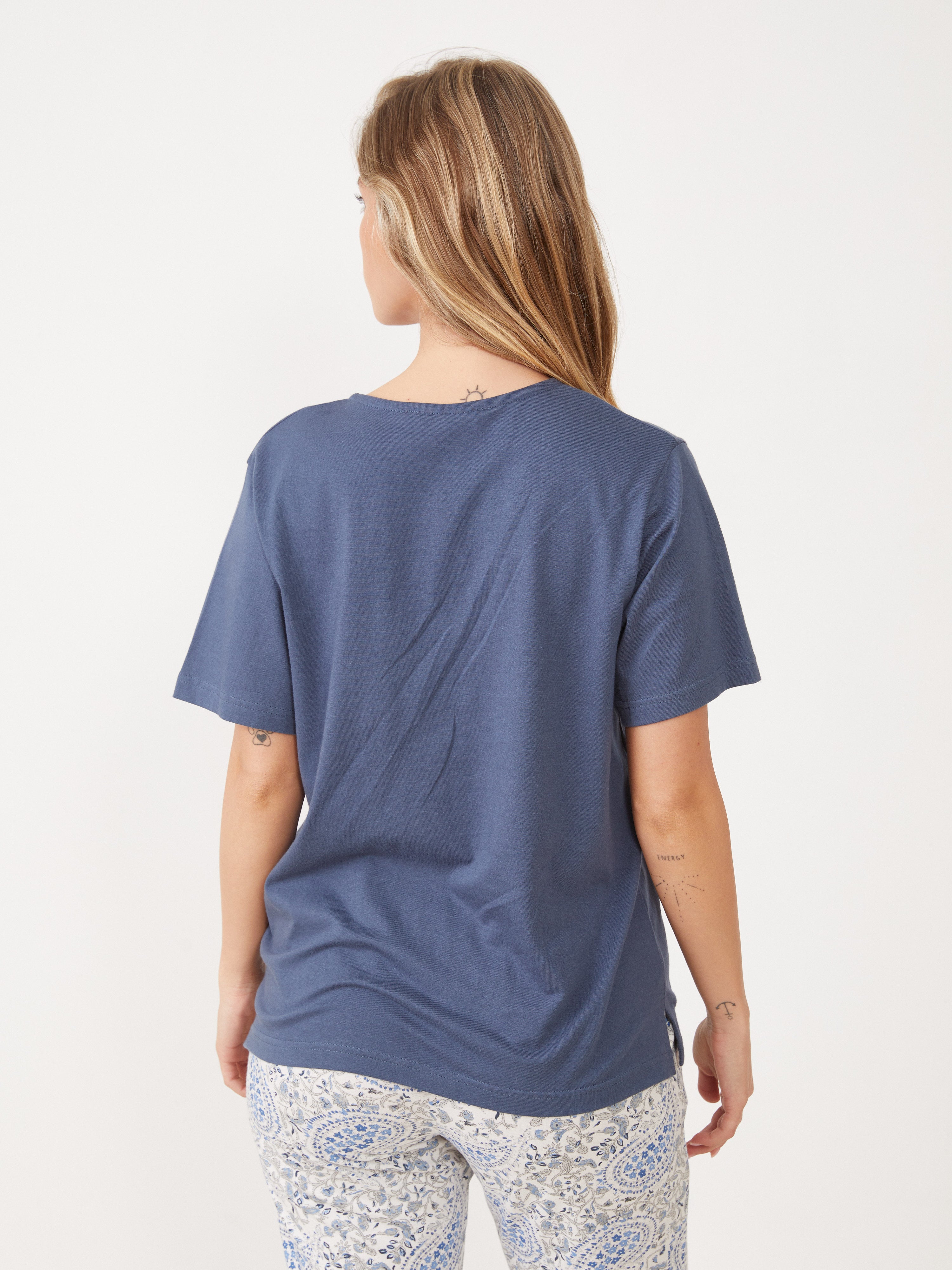 טהבד פיגמה מכנס 3/4-פרחים - לבן משולב