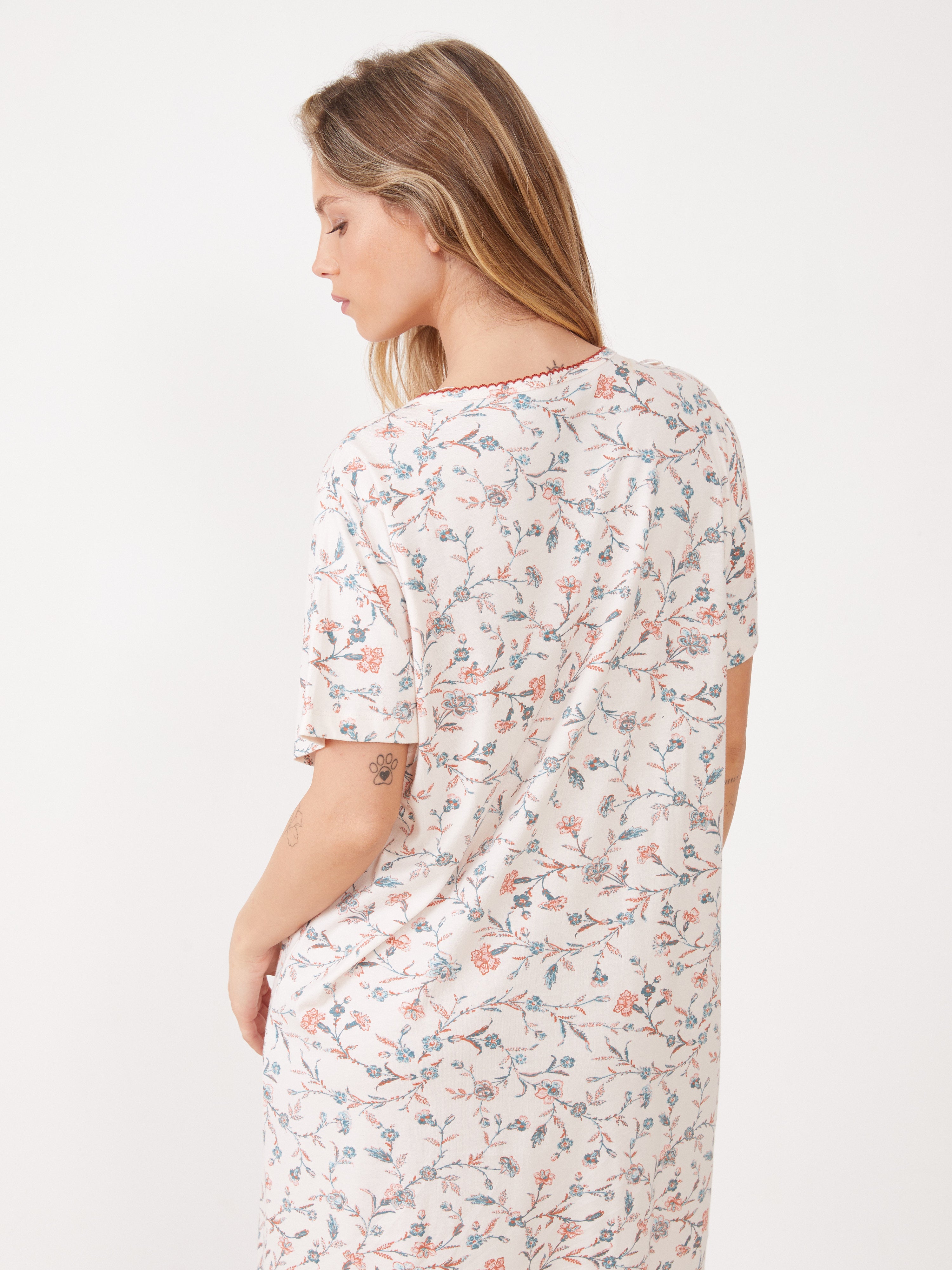 טהבד כותונת שרוול קצר- אקזוטי - שמנת