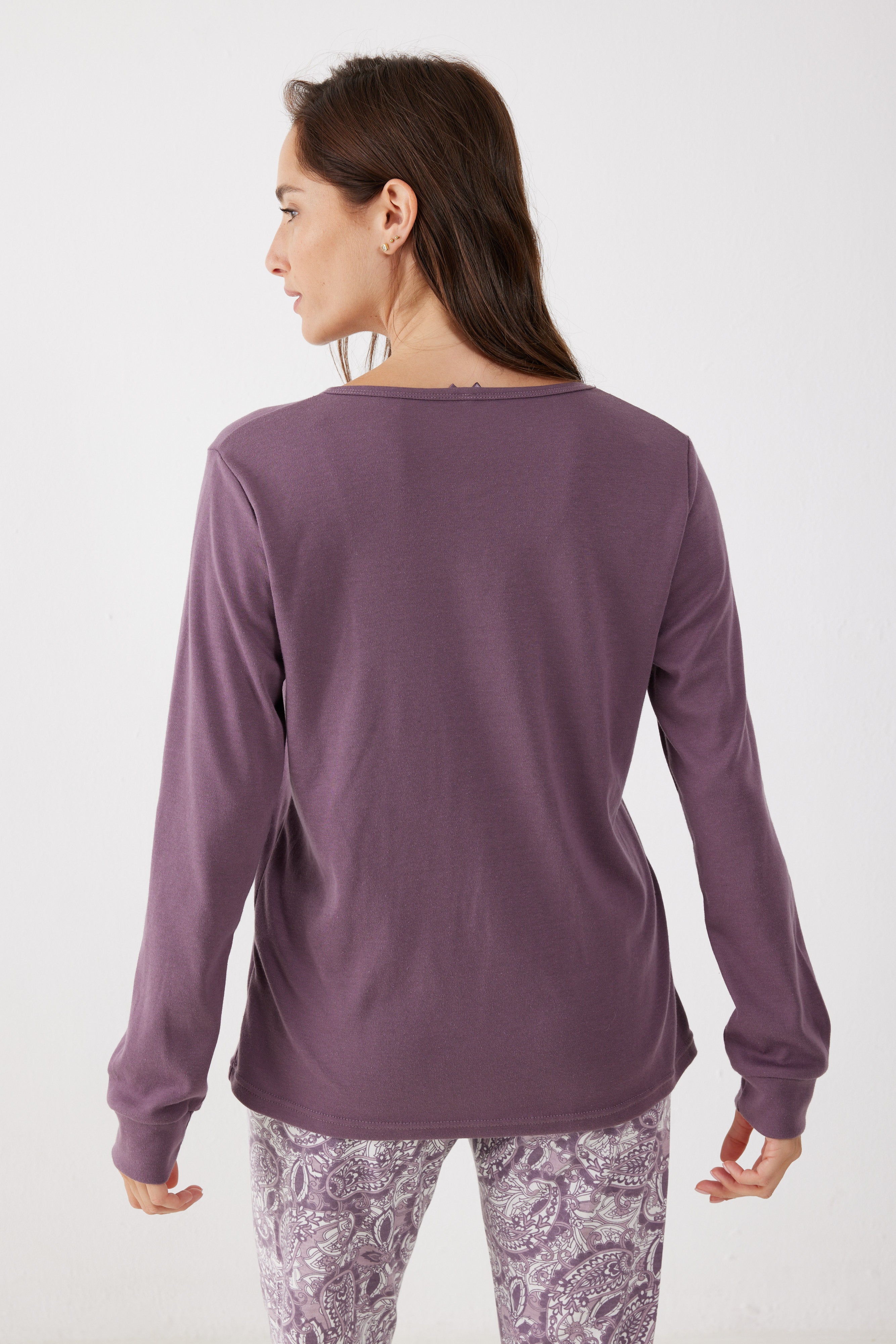 פיג'מת אינטרלוק - סגול