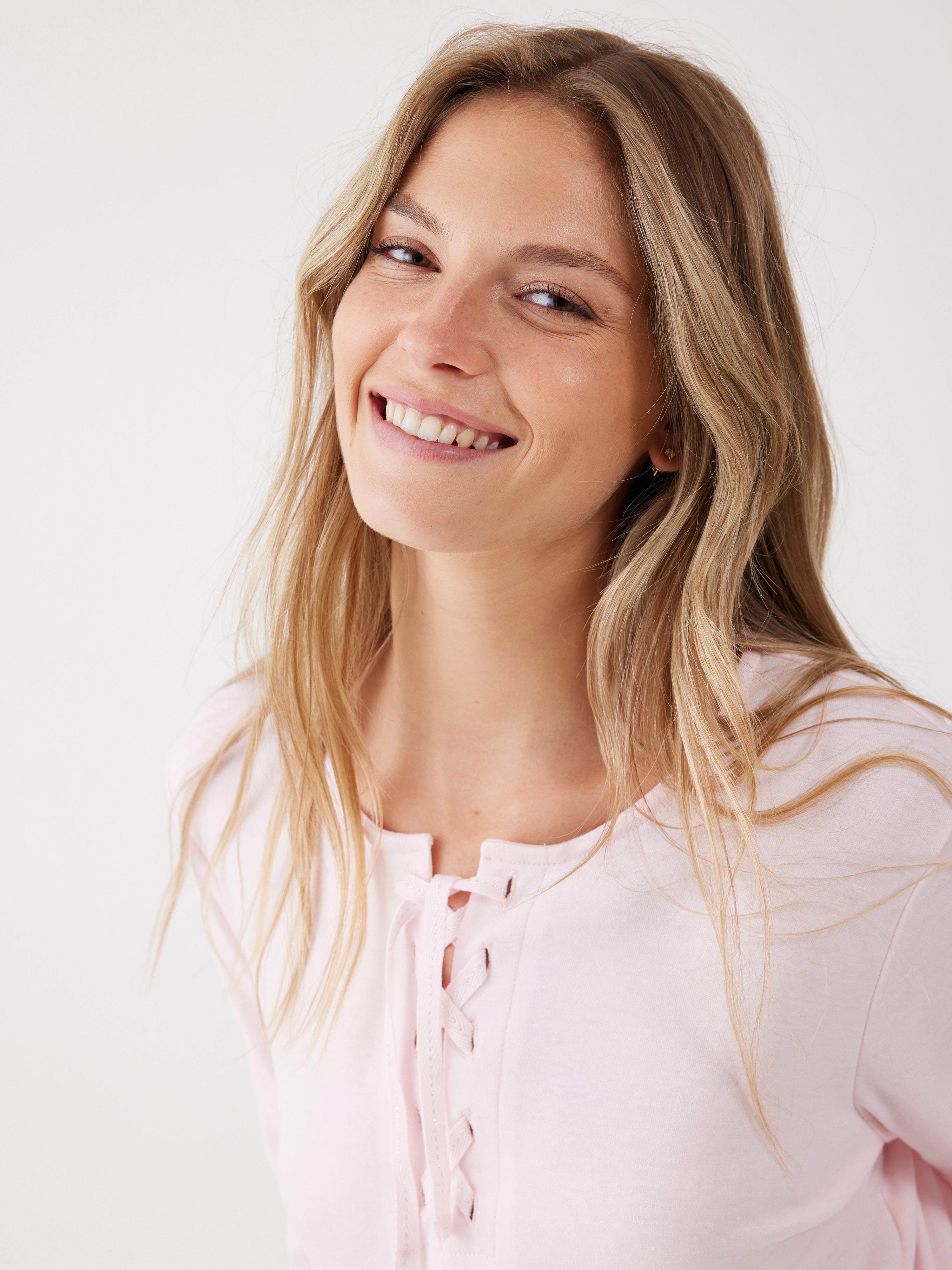 פיג'מה אינטרלוק - ורוד