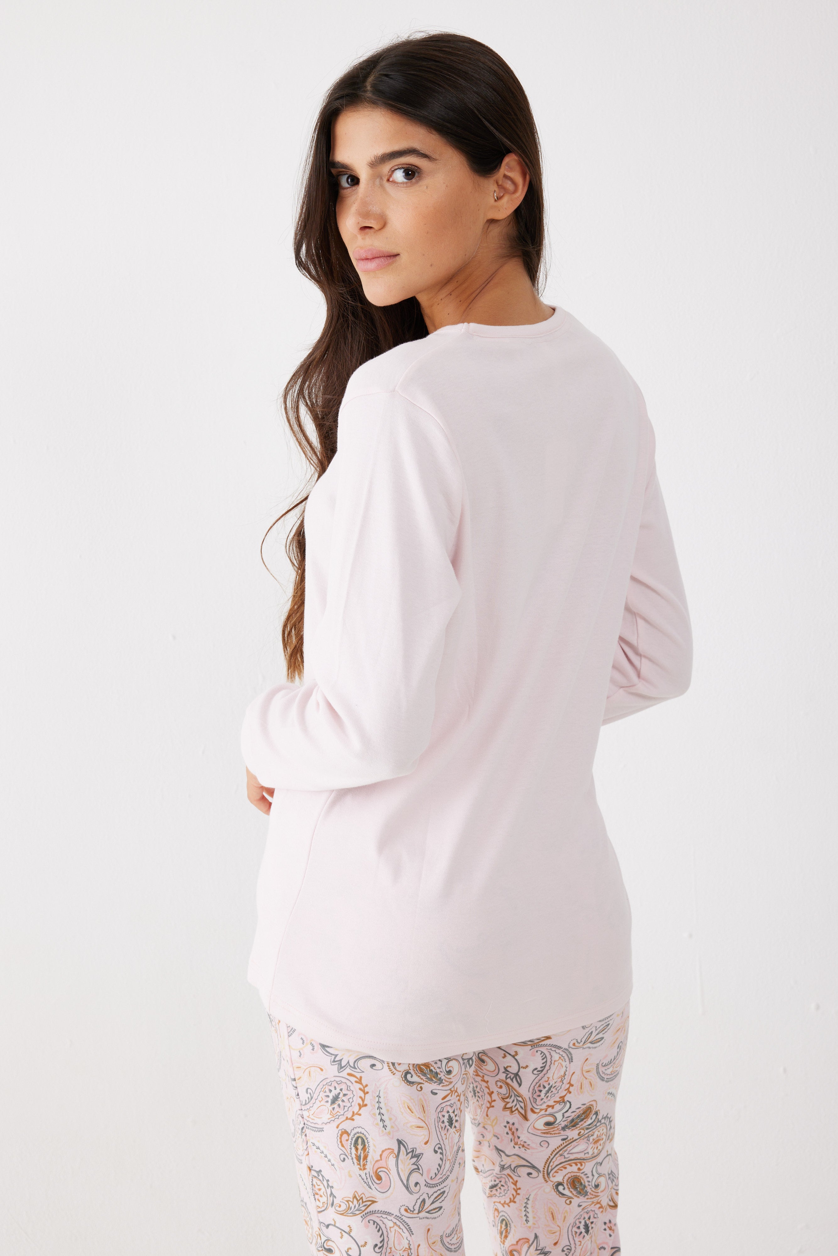 פיג'מה כותנה ורוד