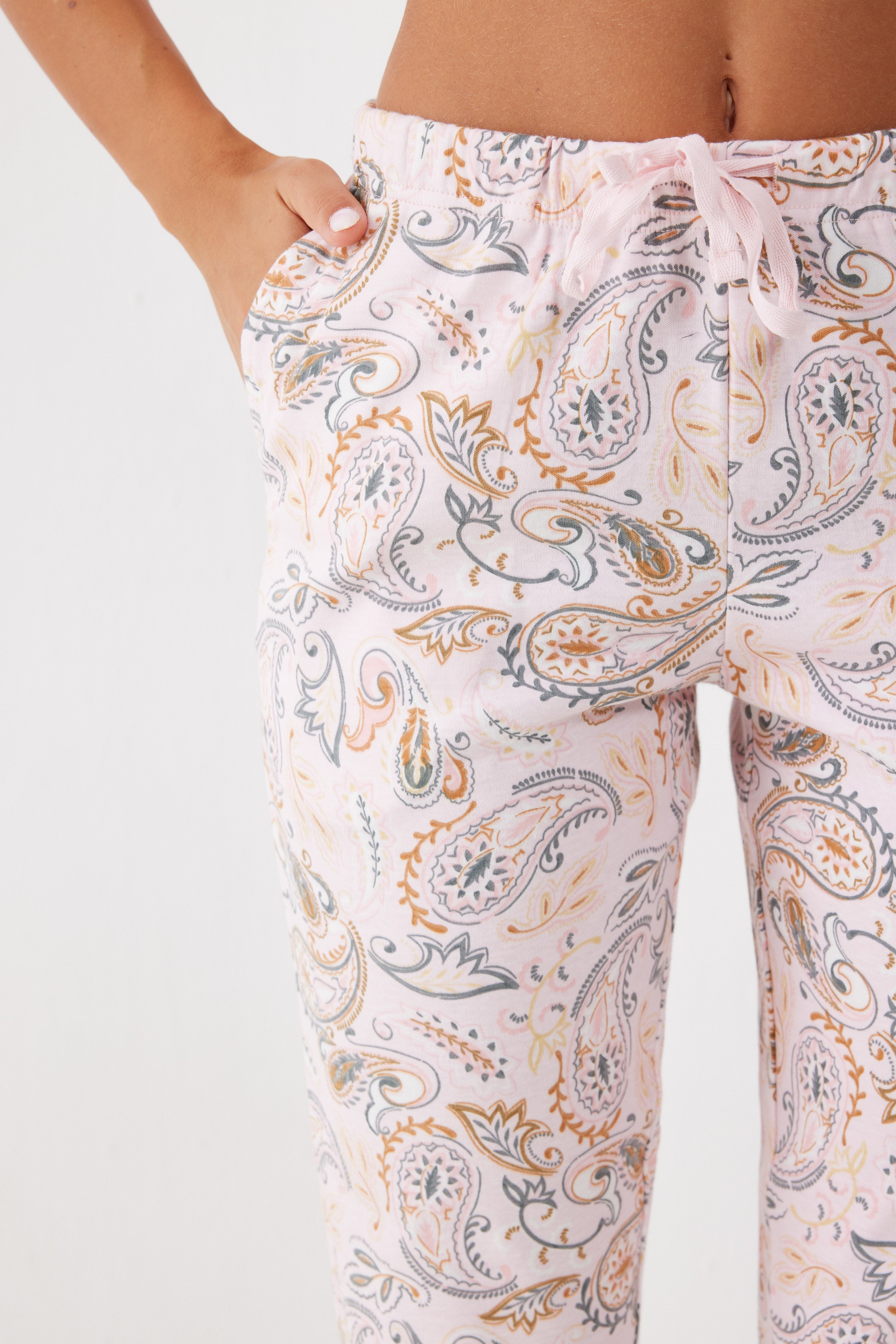 פיג'מה כותנה ורוד