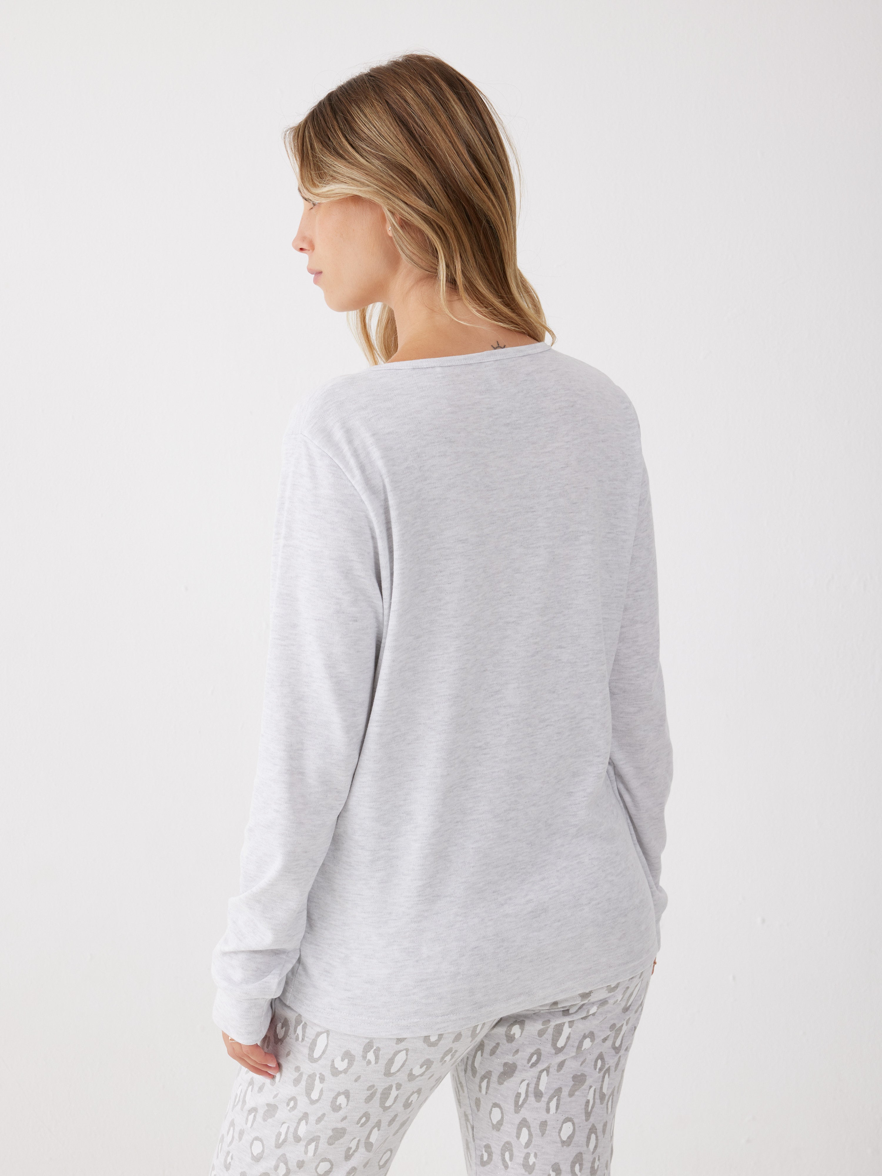 פיג'מה אינטרלוק - אפור מלאנז