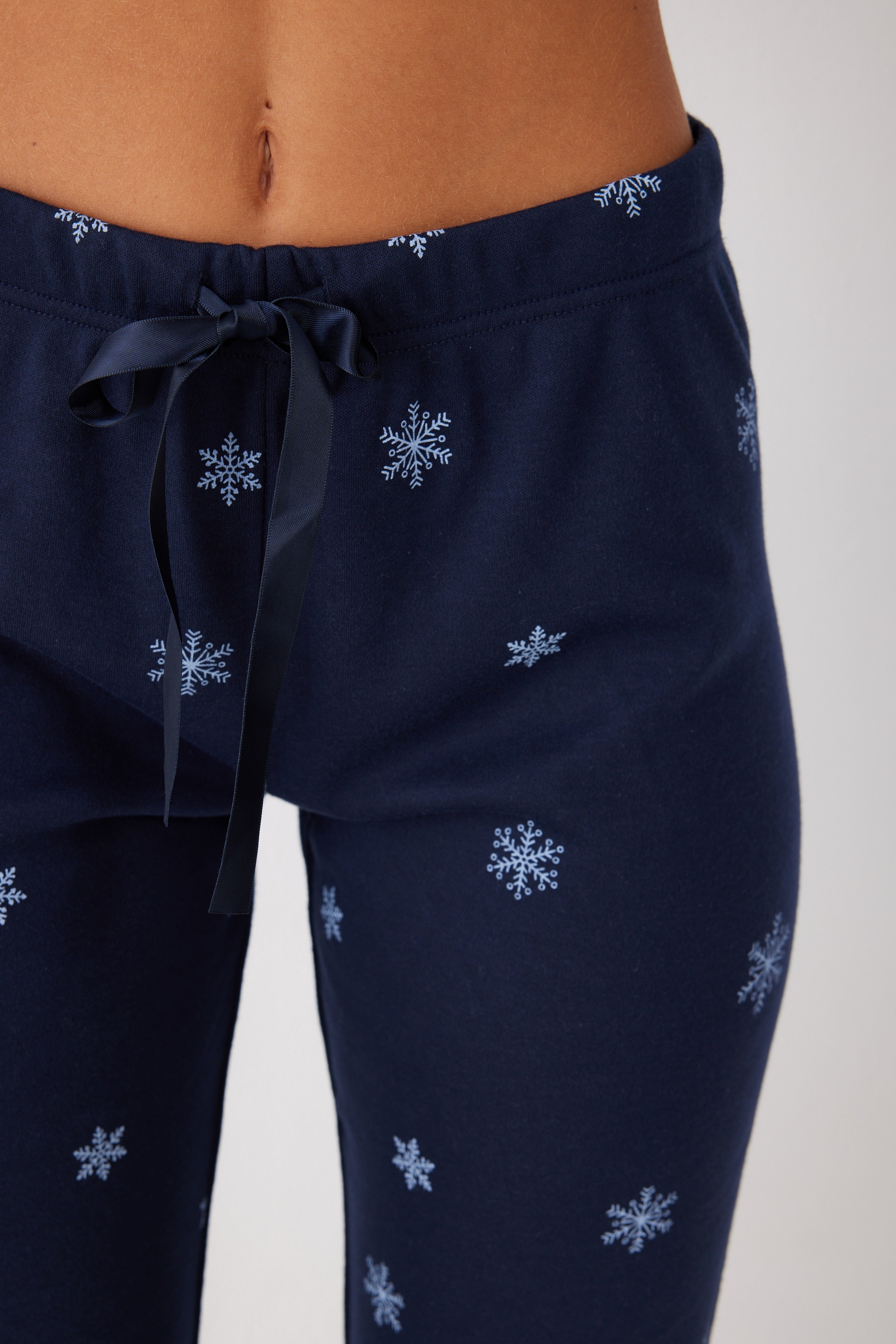 פיג'מה סנופי אינטרלוק - כחול נייבי