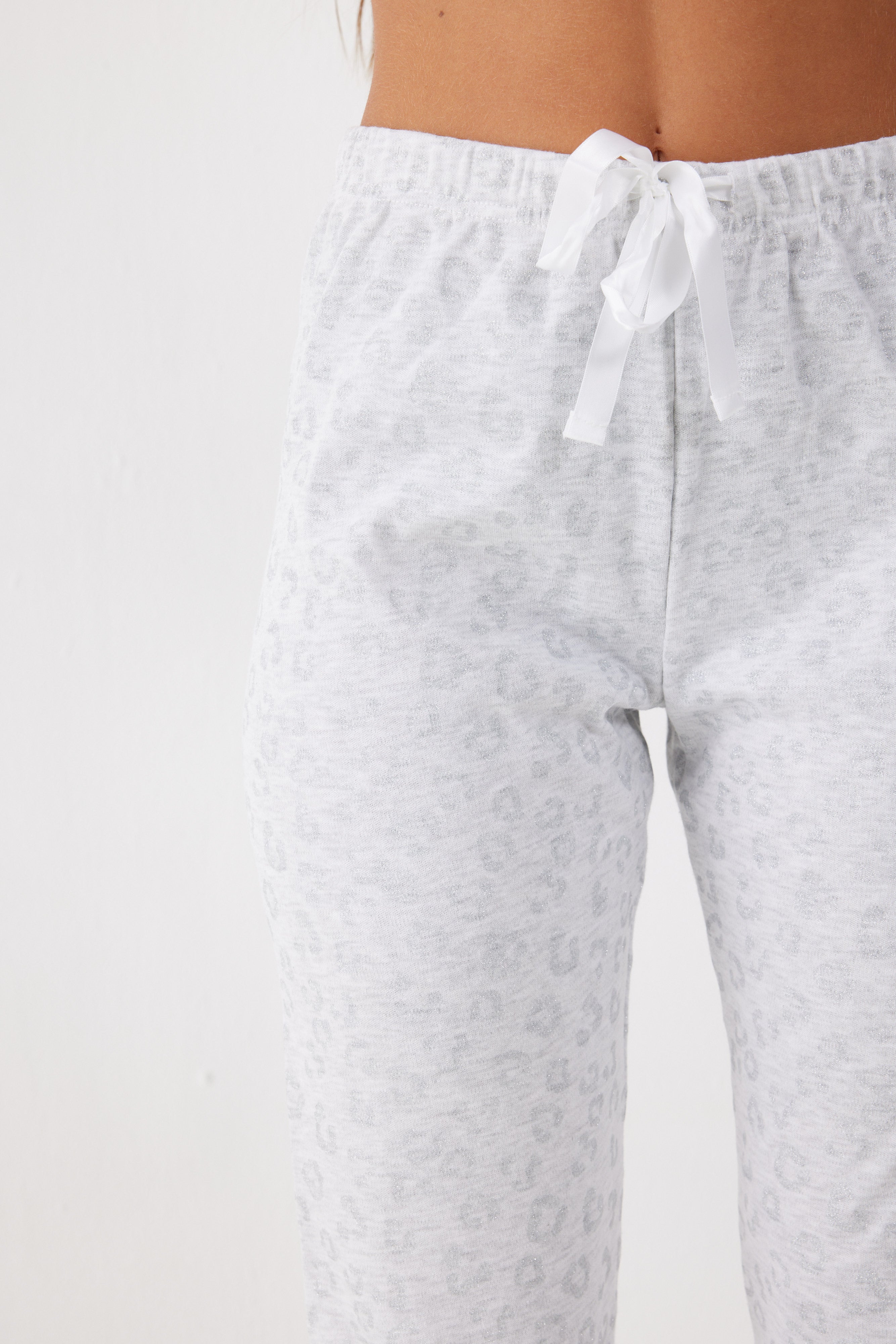 פיג'מה פיפה אינטרלוק - אפור מלאנז