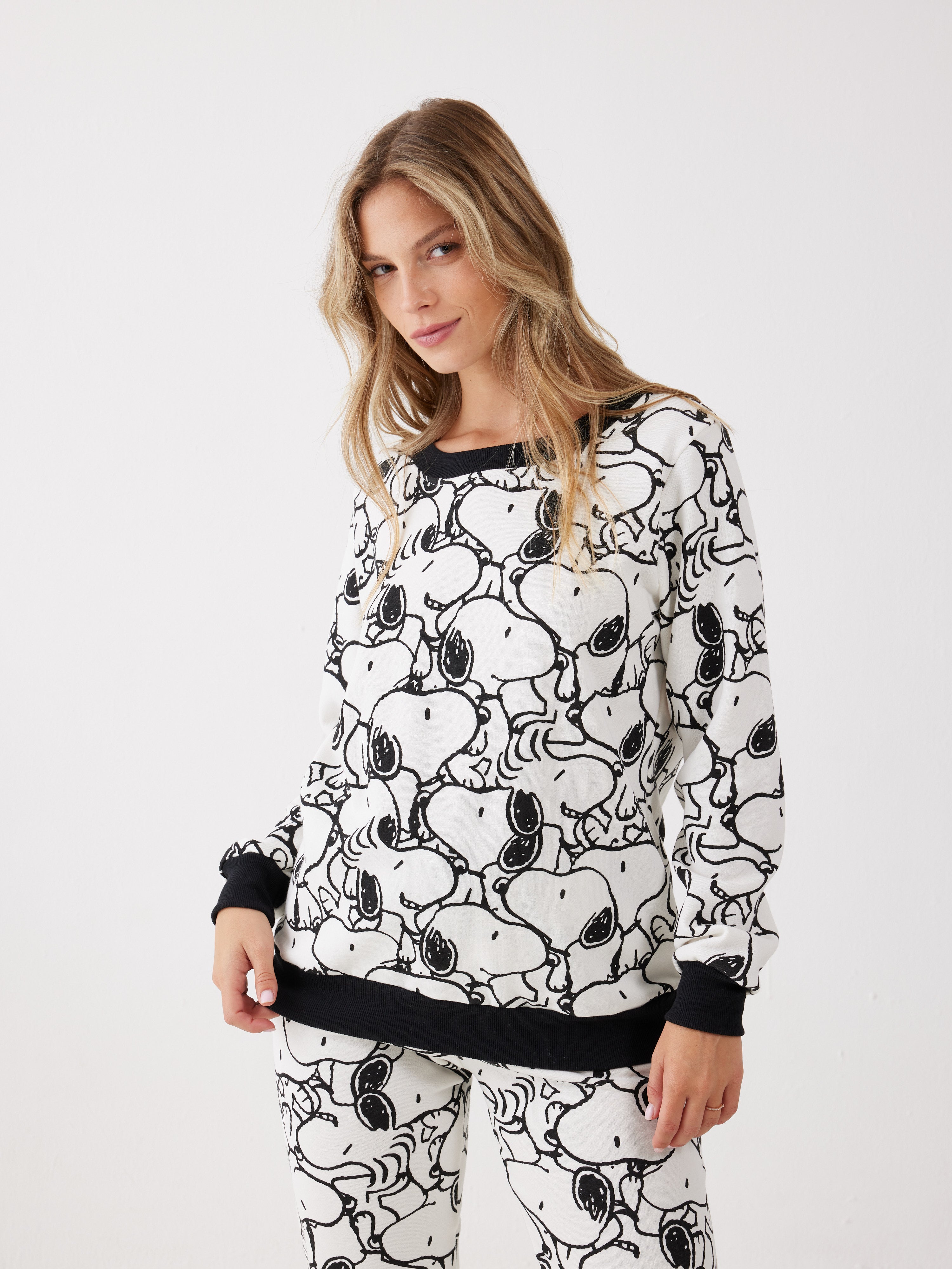 פיג'מה סנופי פוטר - שמנת