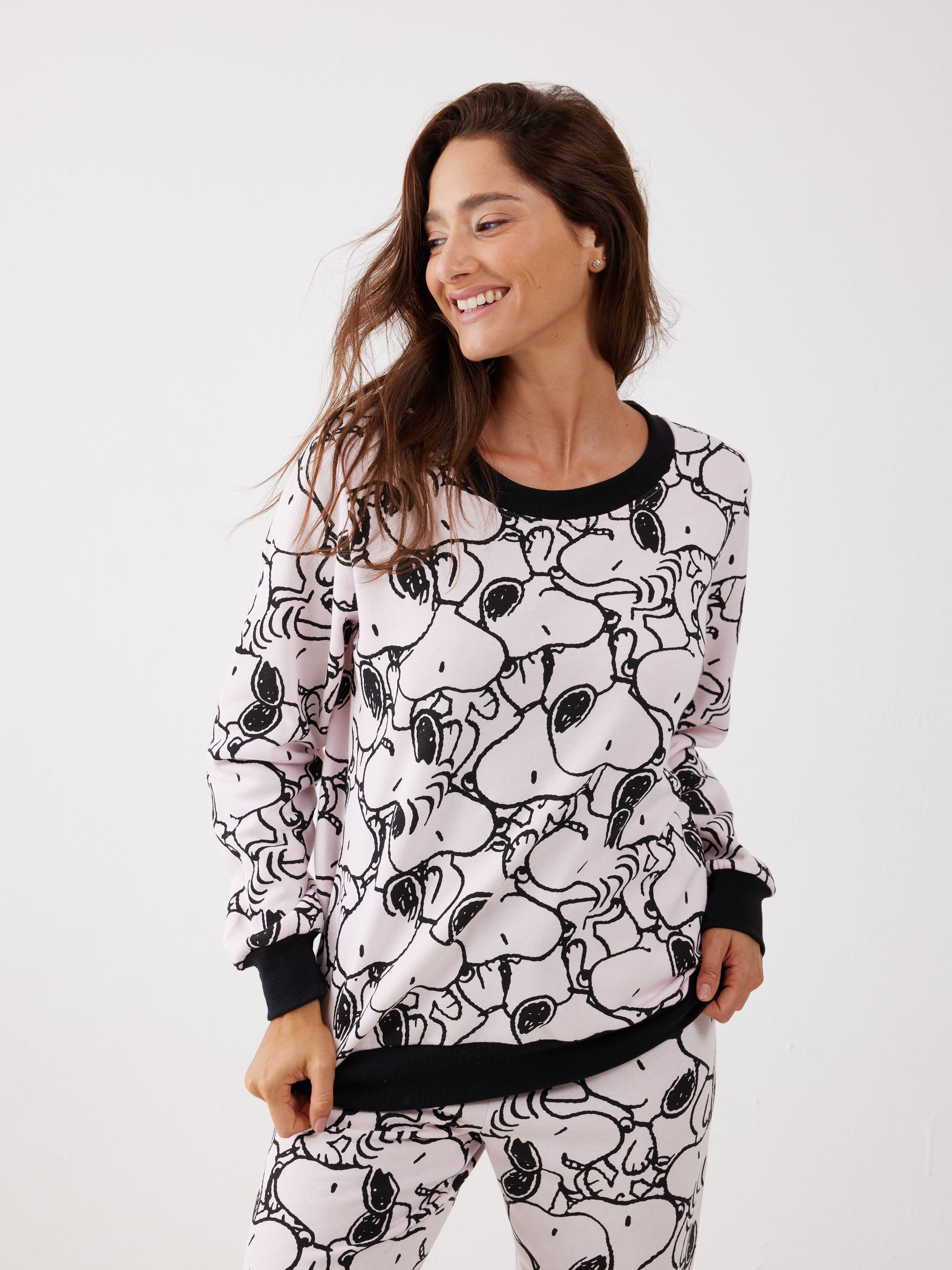 פיג'מה סנופי פוטר - ורוד