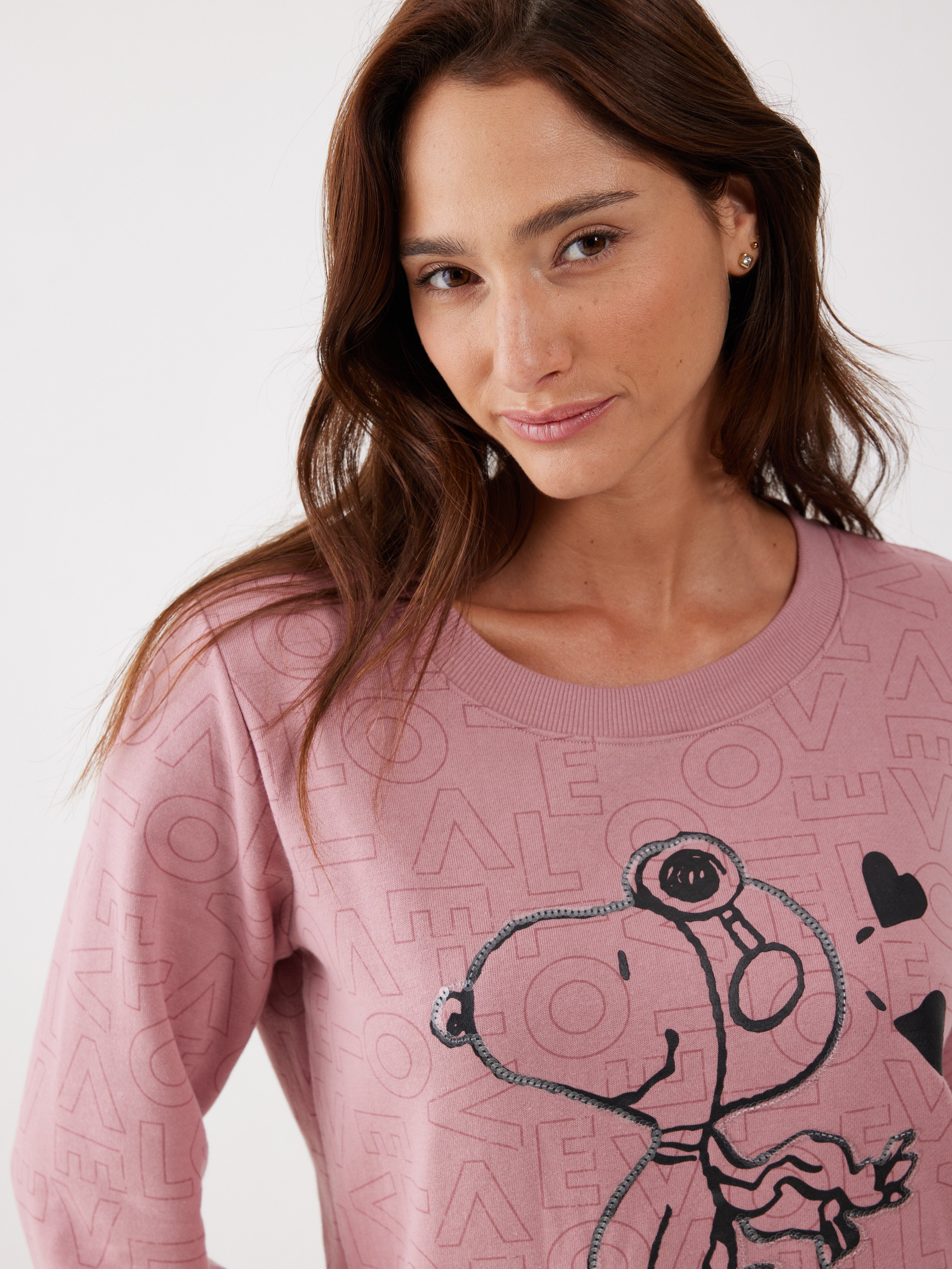 פיג'מה סנופי פוטר - ורוד מעושן