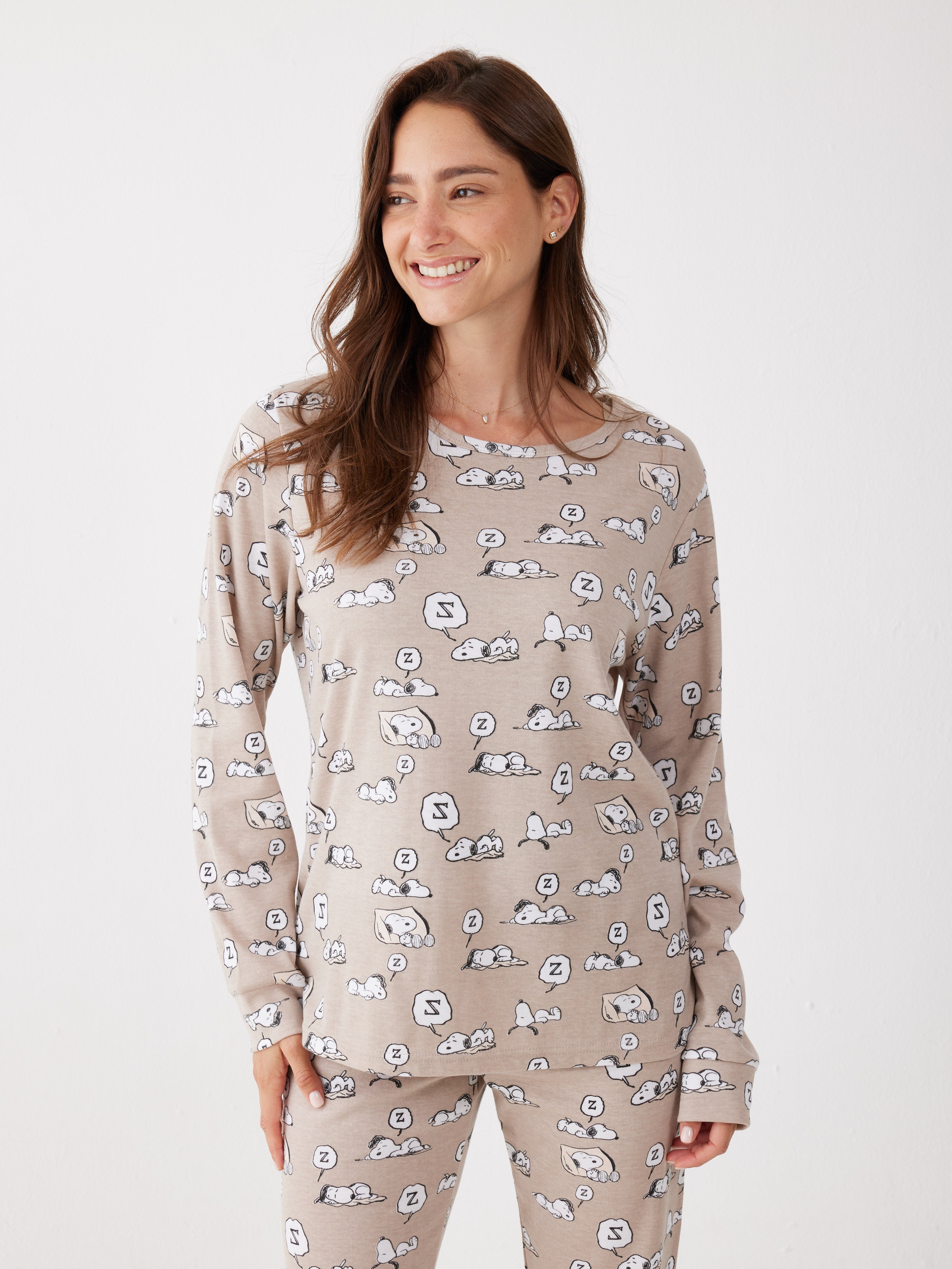 פיג'מה סנופי מנמנם - חול