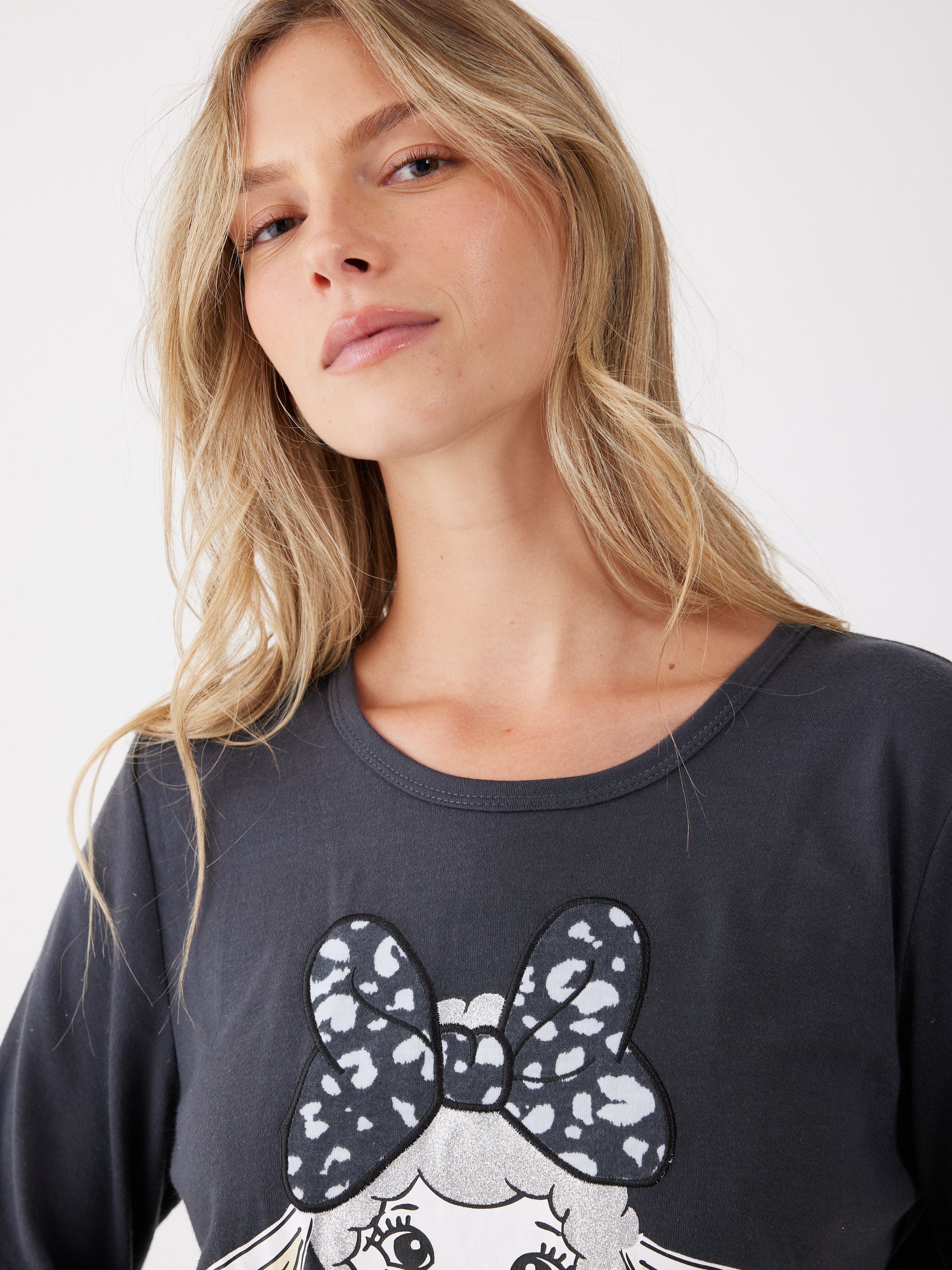 פיג'מת פיפה אינטרלוק - אפור כהה