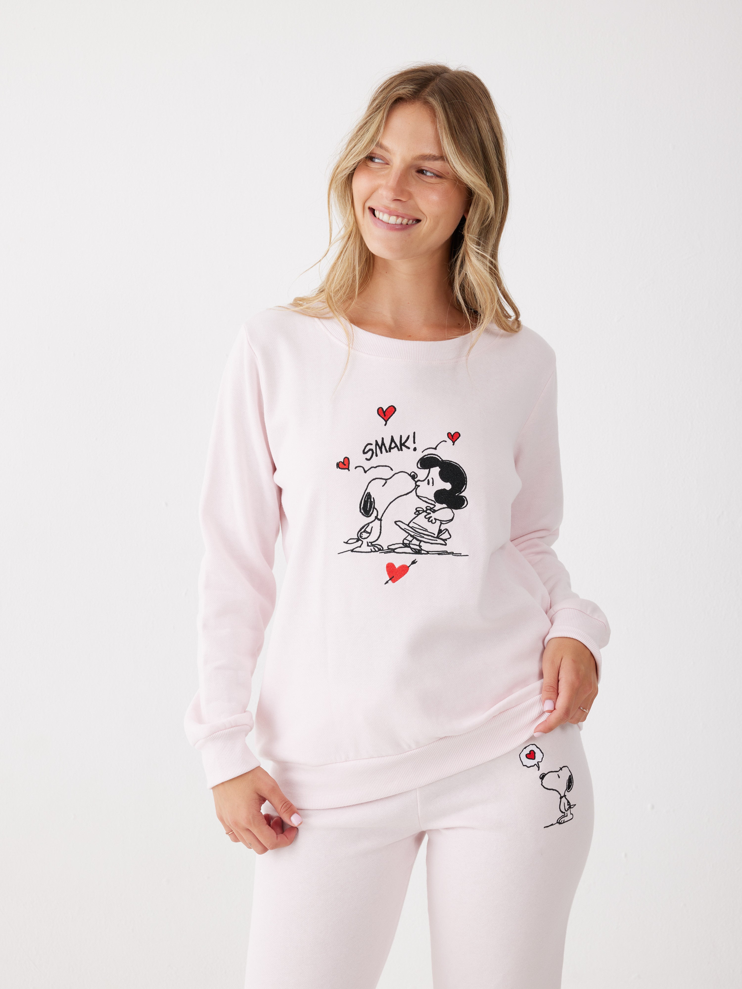 פיג'מת סנופי פוטר -ורוד