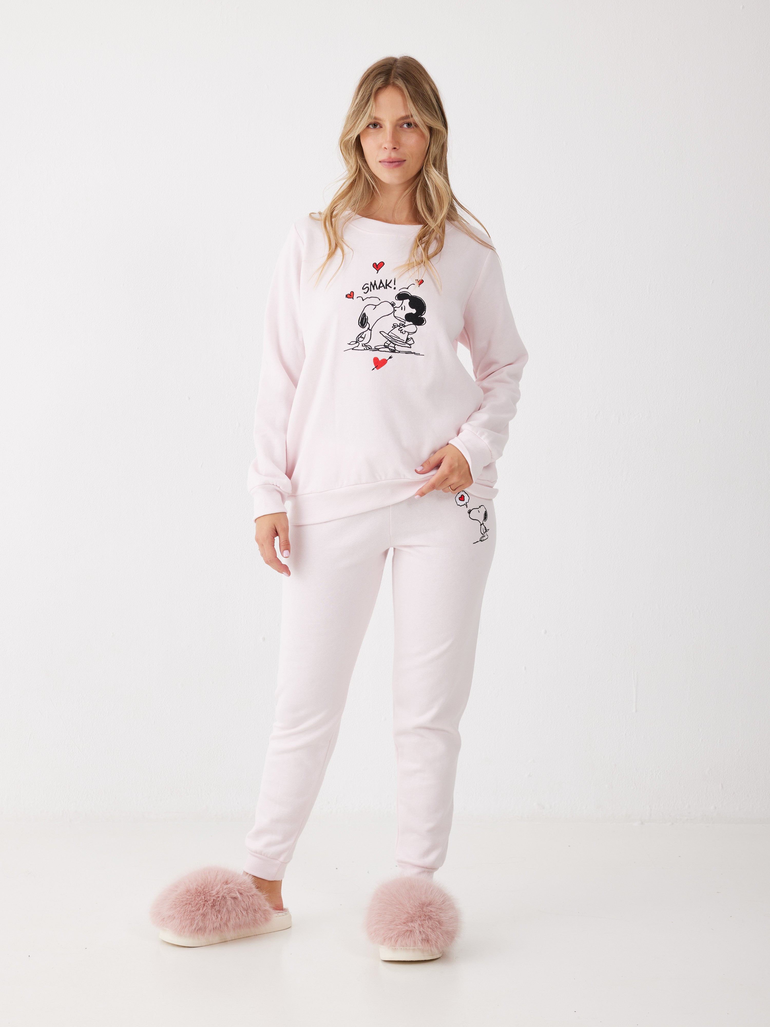 פיג'מת סנופי פוטר -ורוד