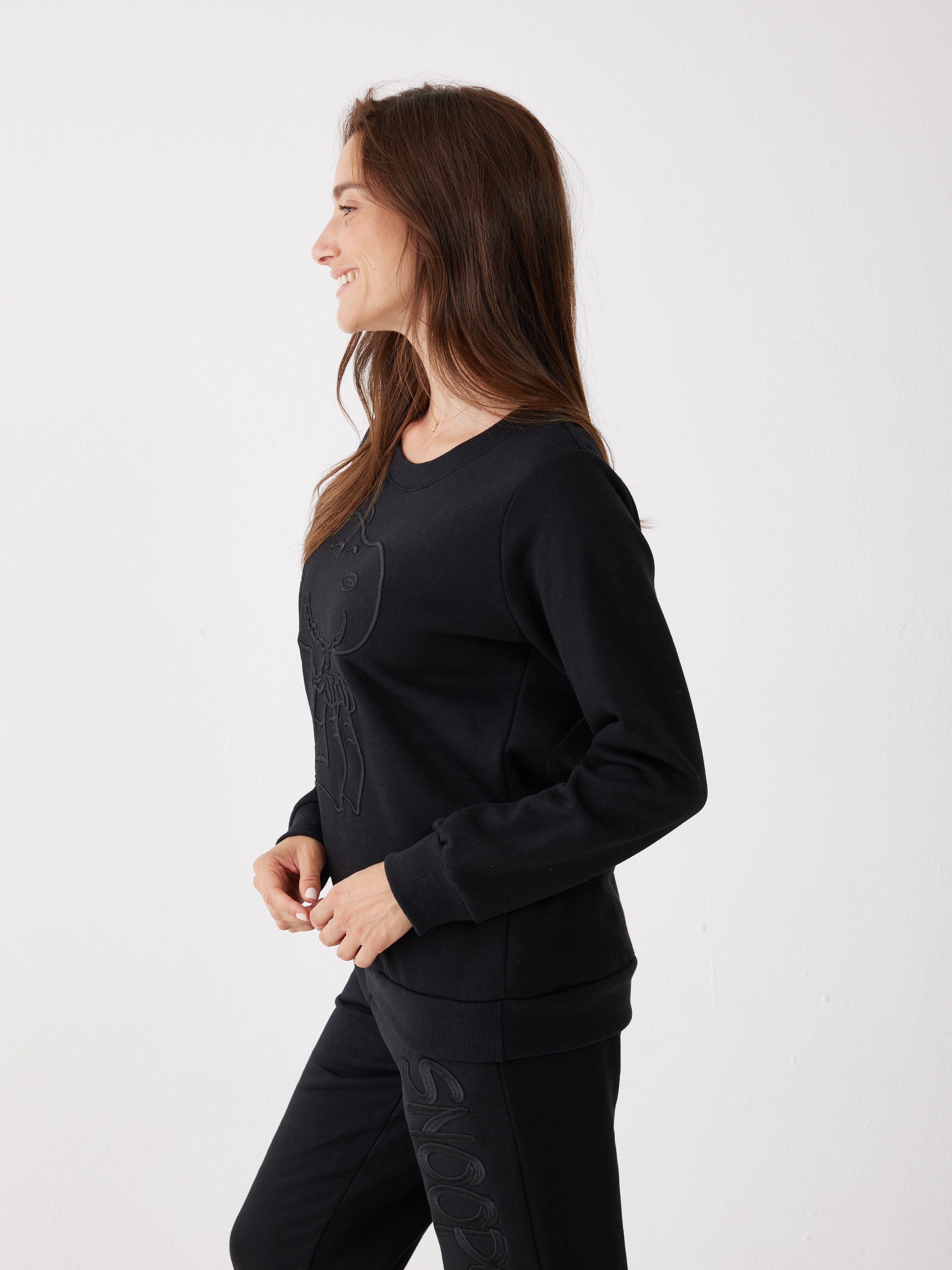 פיג'מת סנופי פוטר - שחור